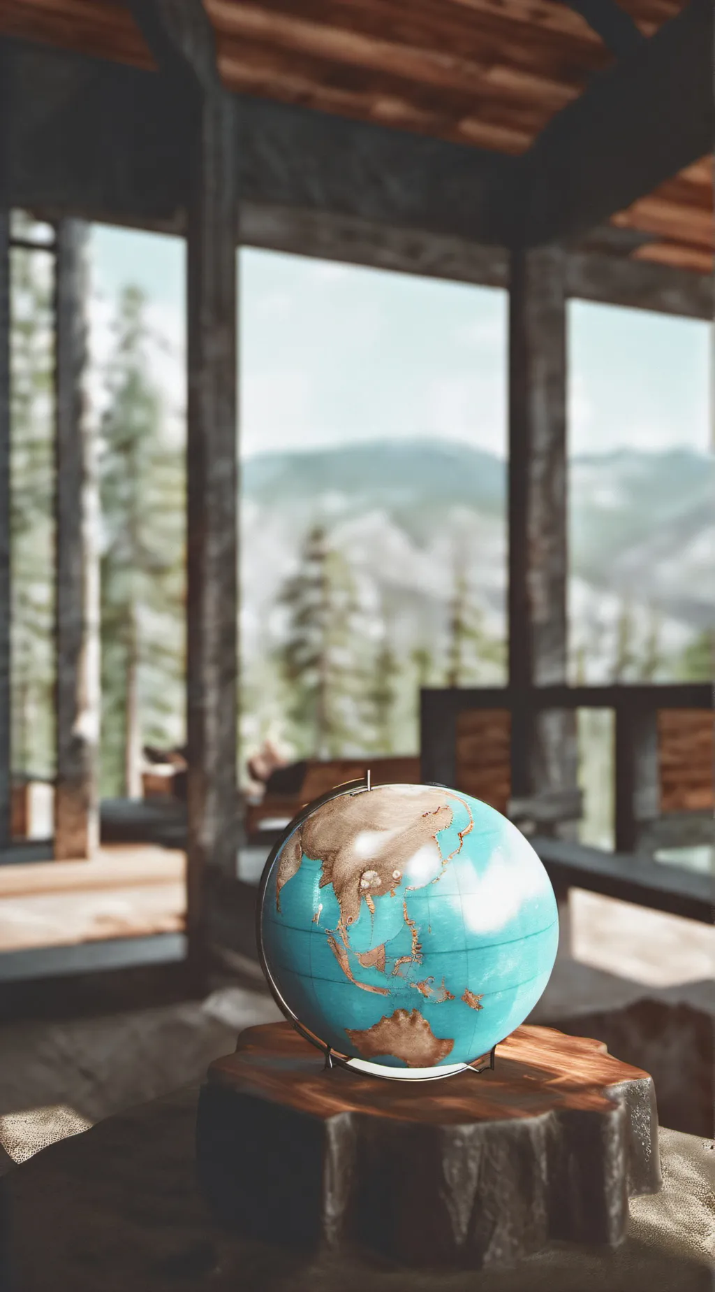 ai character: globe  background