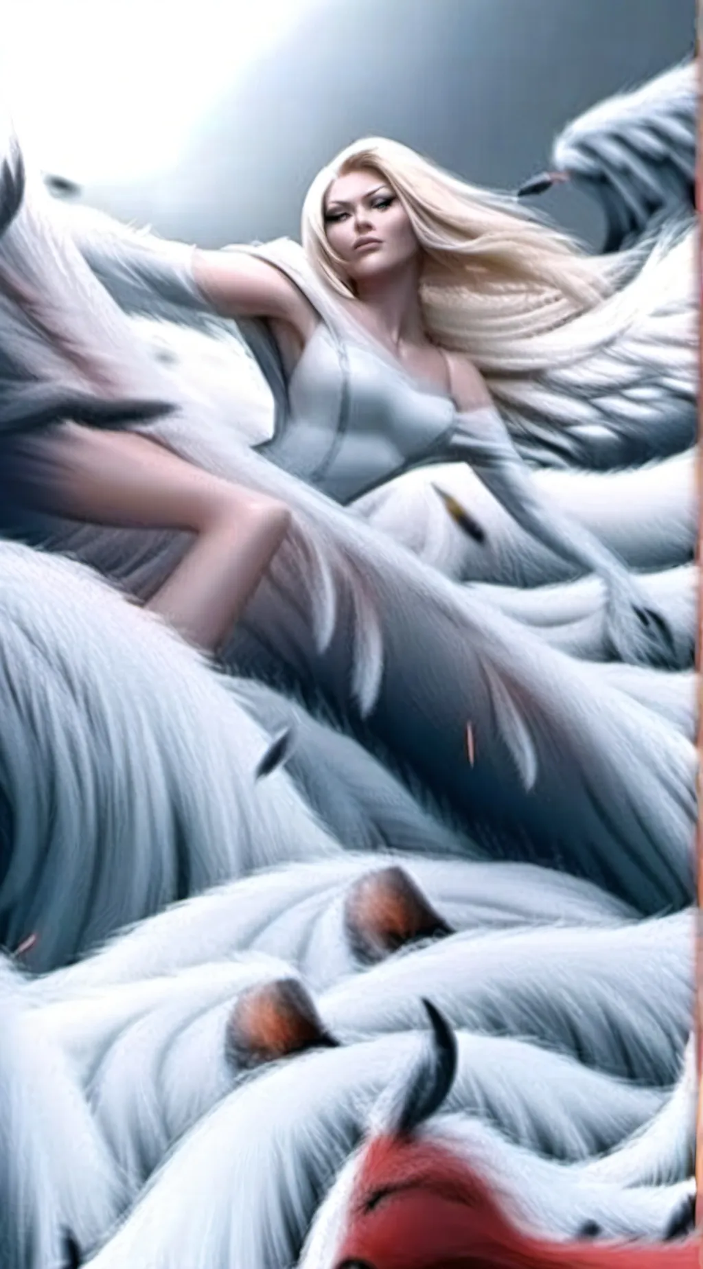 ai character: Emma frost  background