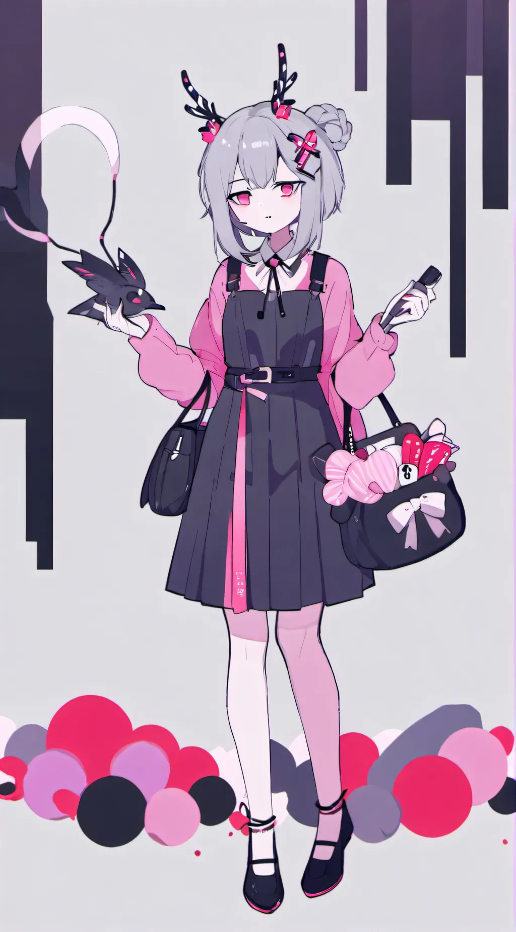 ai character: pink sus background