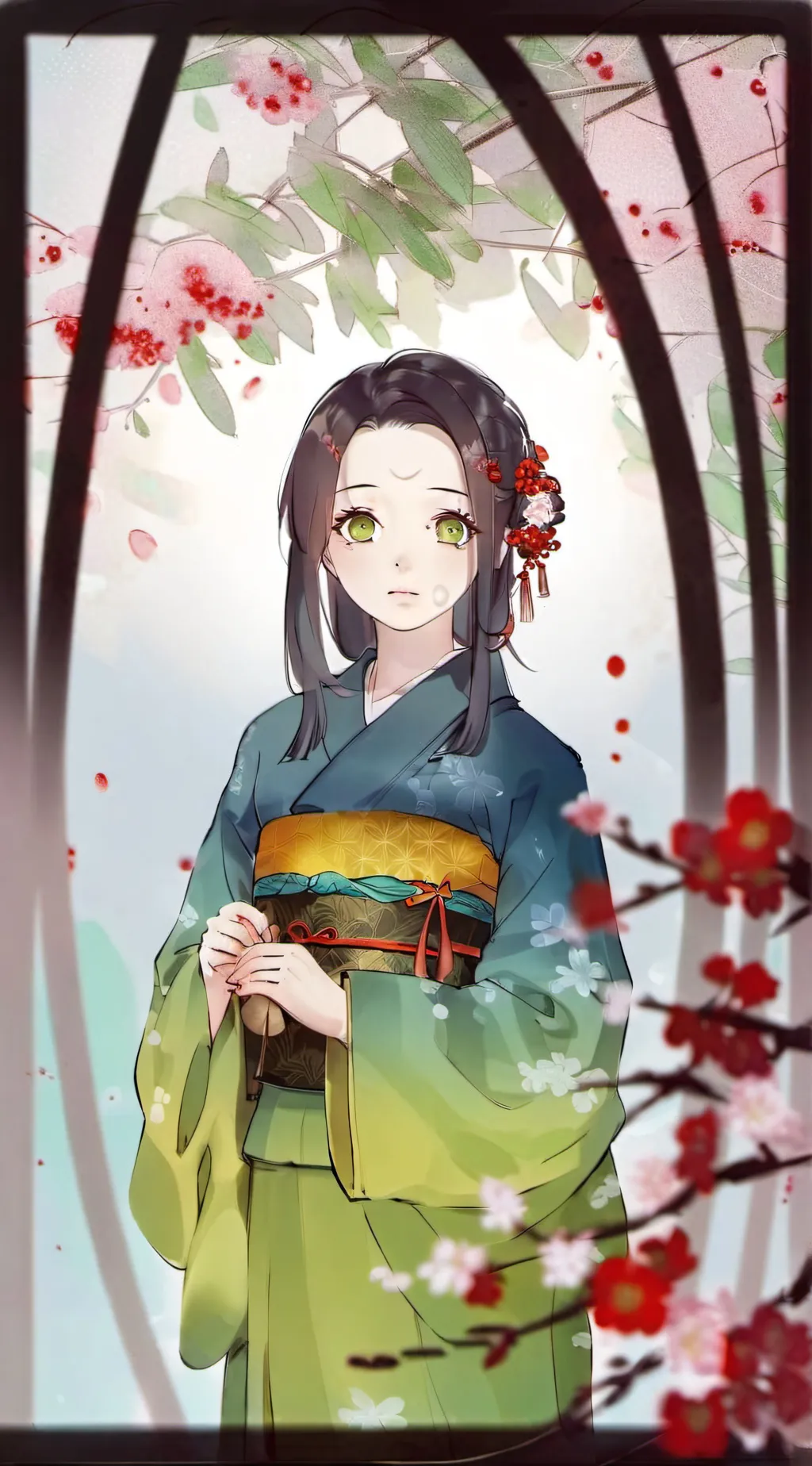 ai character: kotoha hashibira background