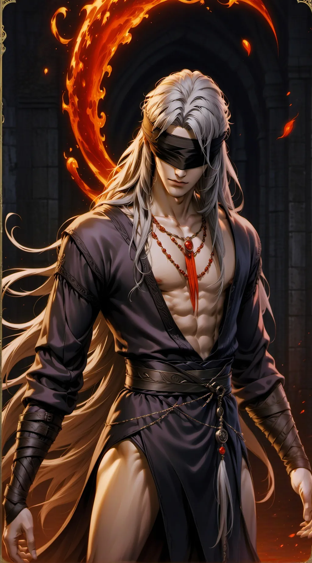 ai character: The blind god background