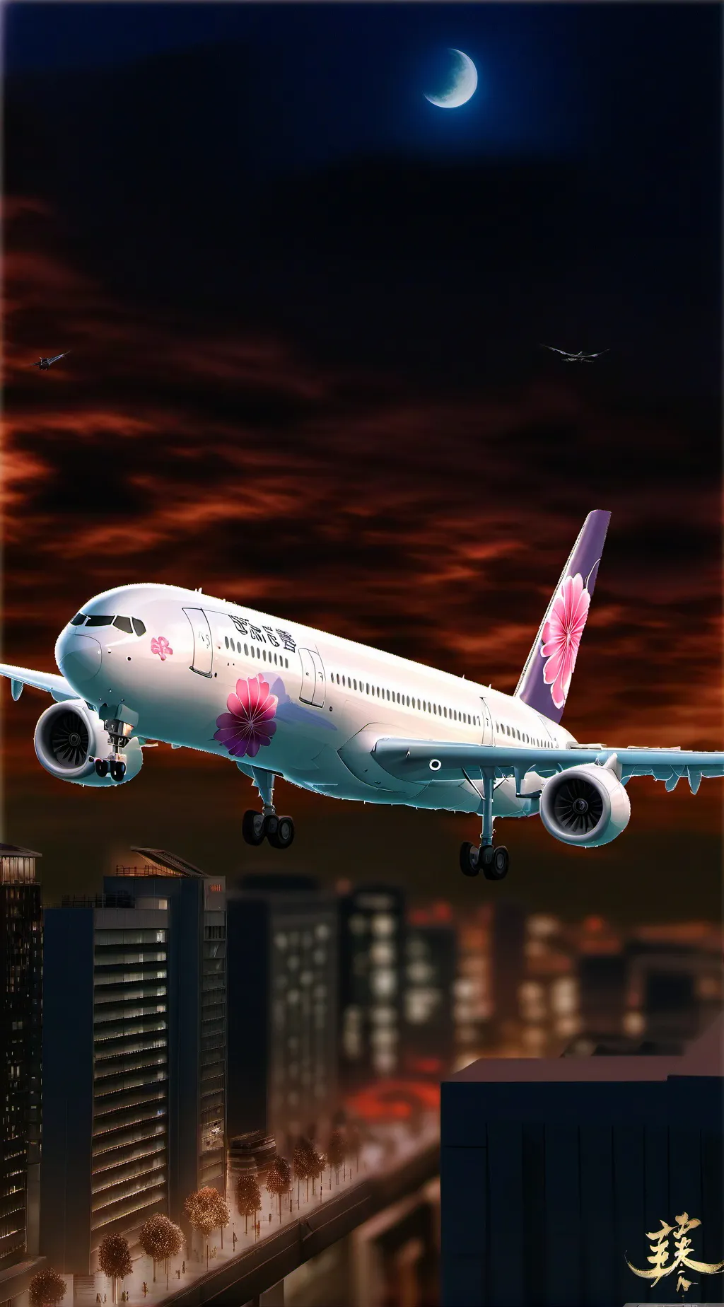 ai character: China Airlines 🌺 background