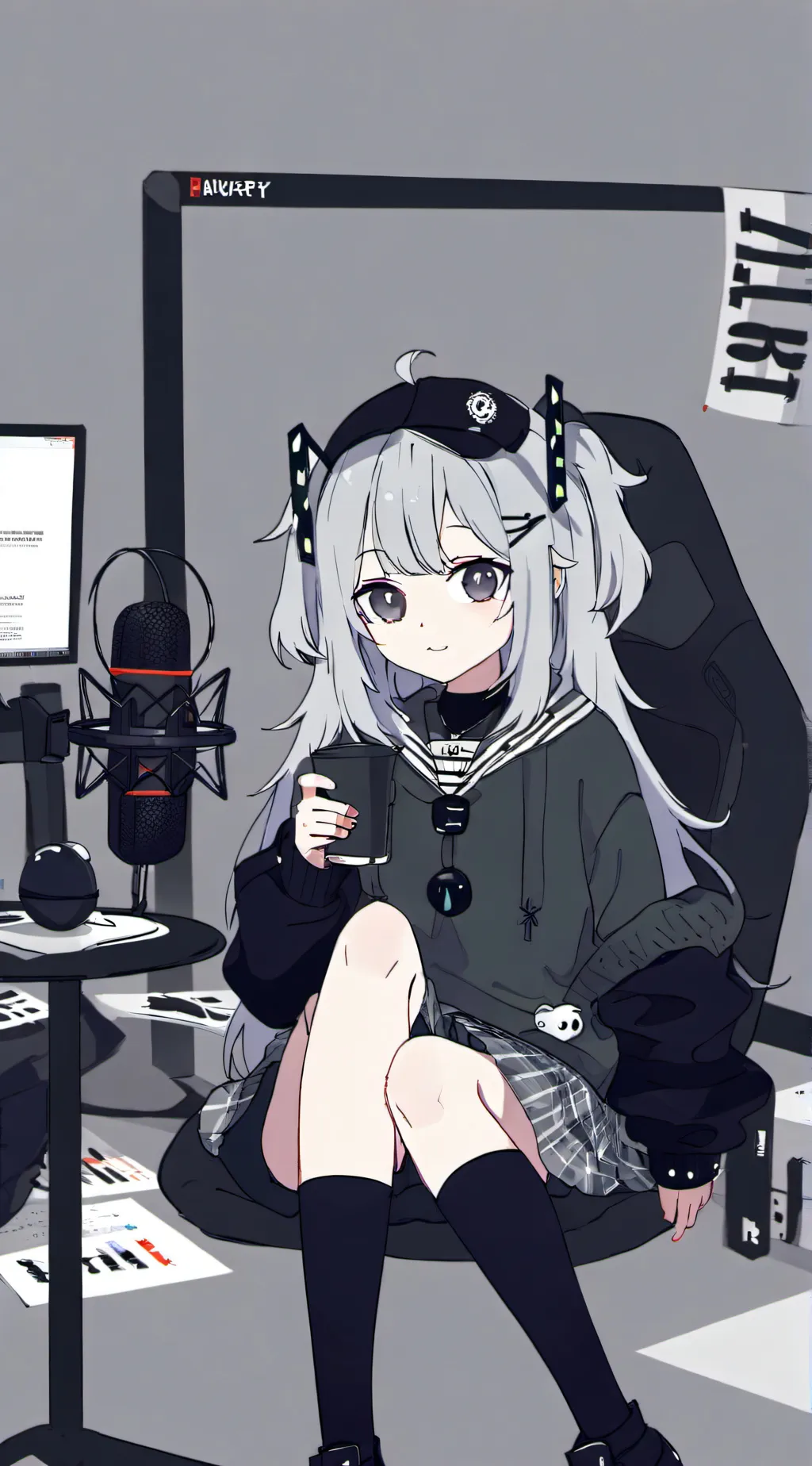 ai character: Emily/streamer  background