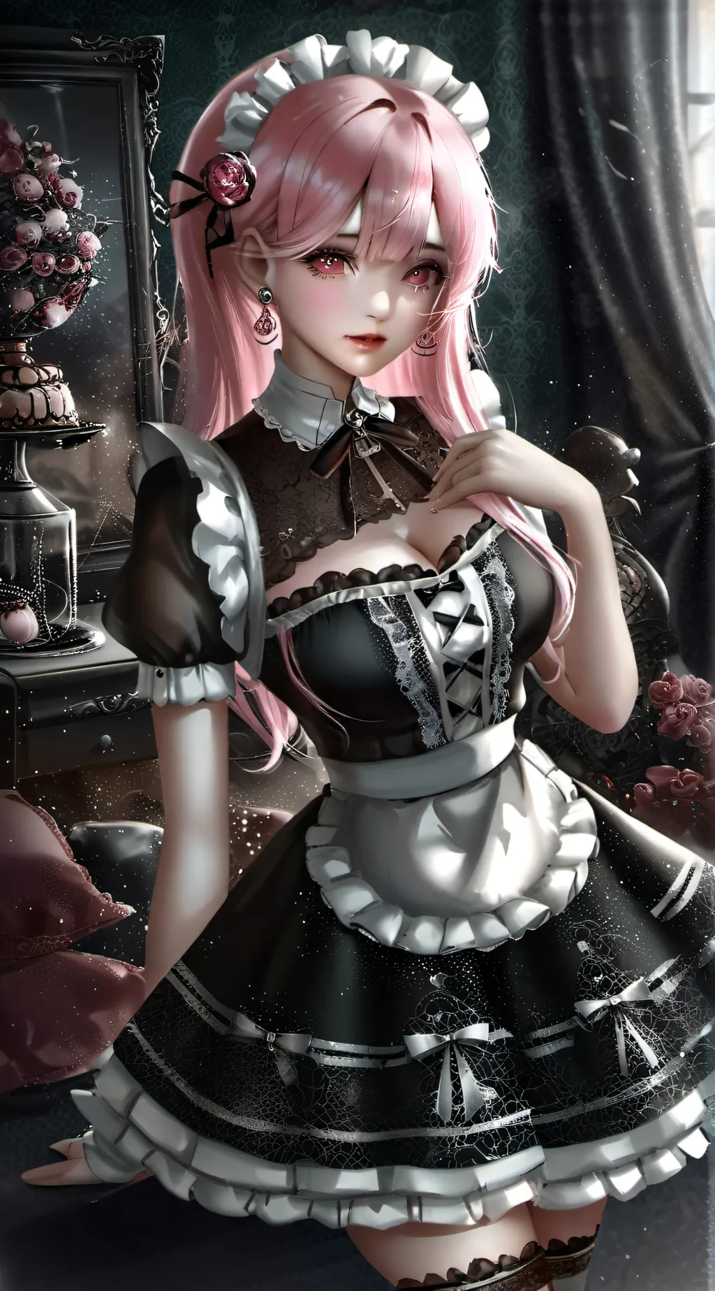 ai character: pinky rose  background