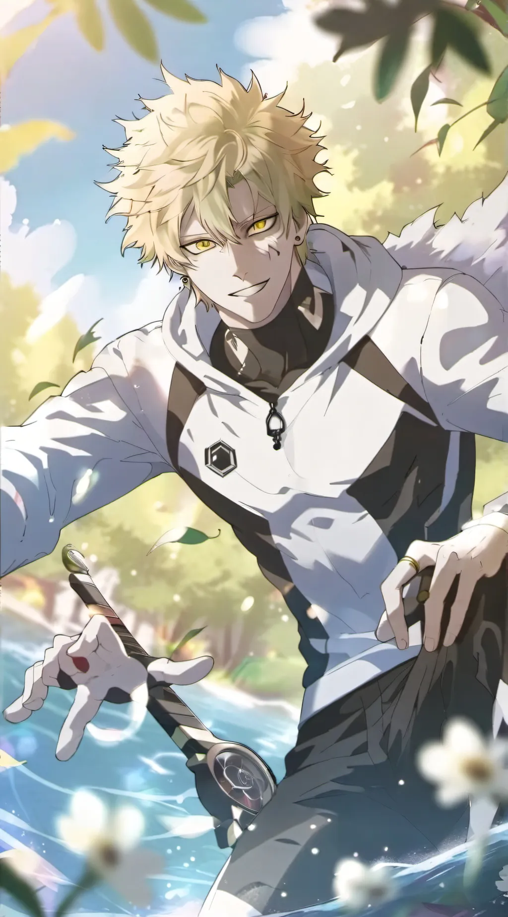 ai character: Bakugo mha background