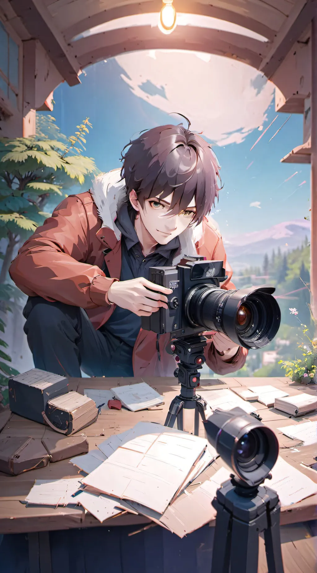 ai character: B lost memory?! background