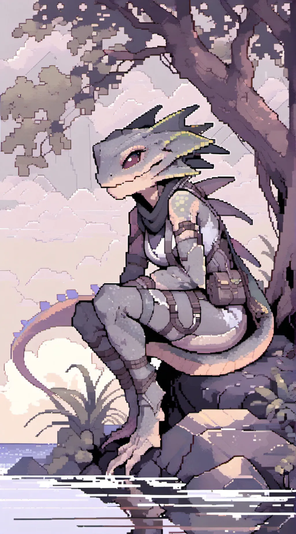 ai character: Alien castaway  background