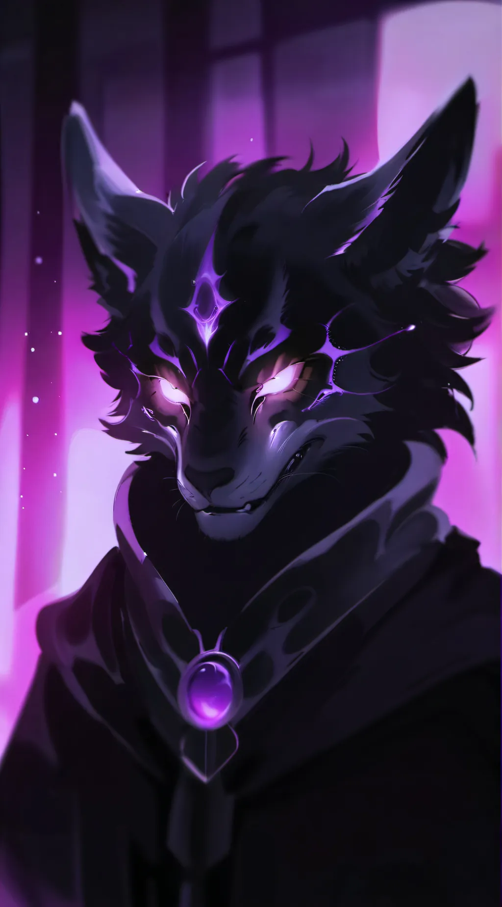 ai character: Purple death background