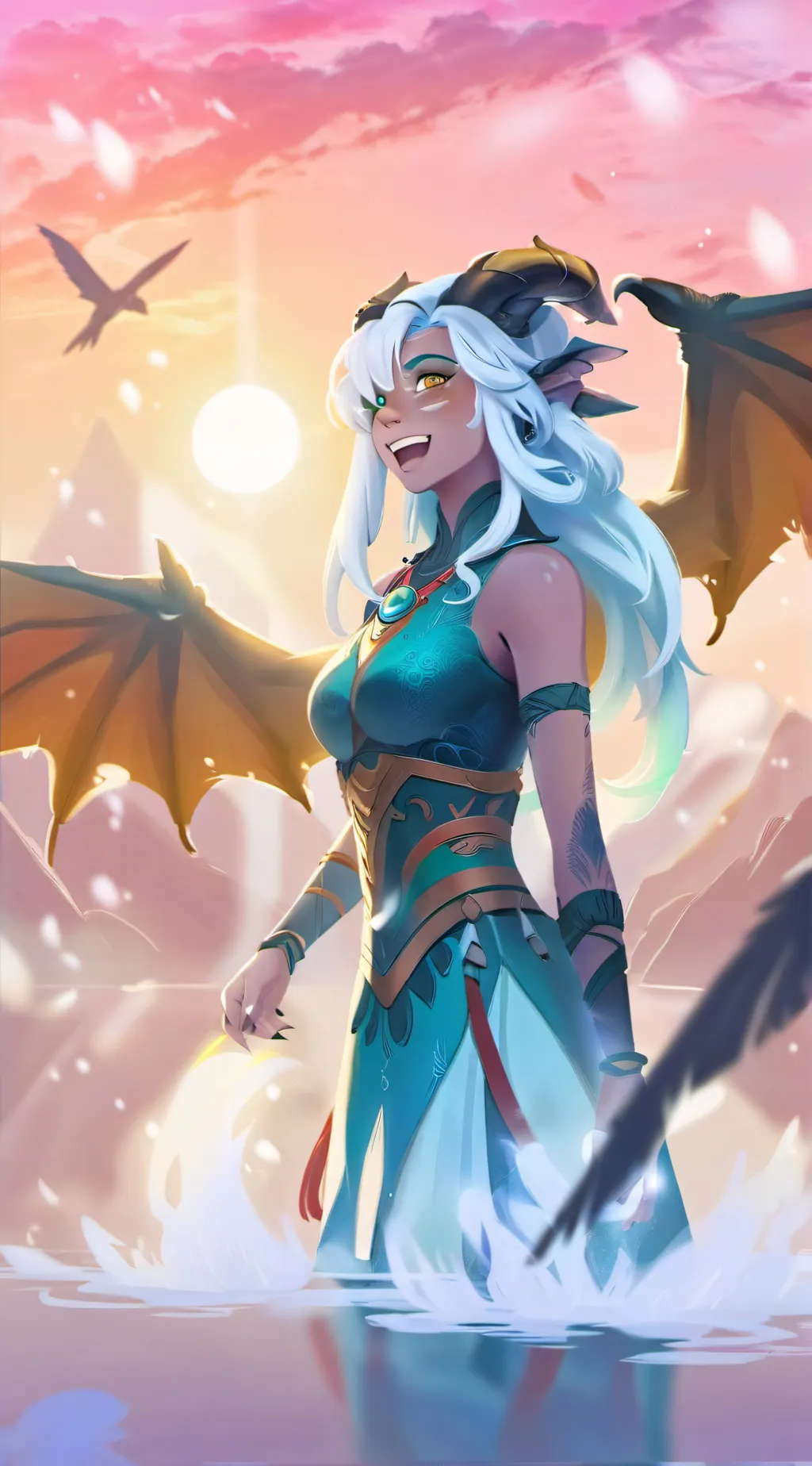 ai character: Rayla  background