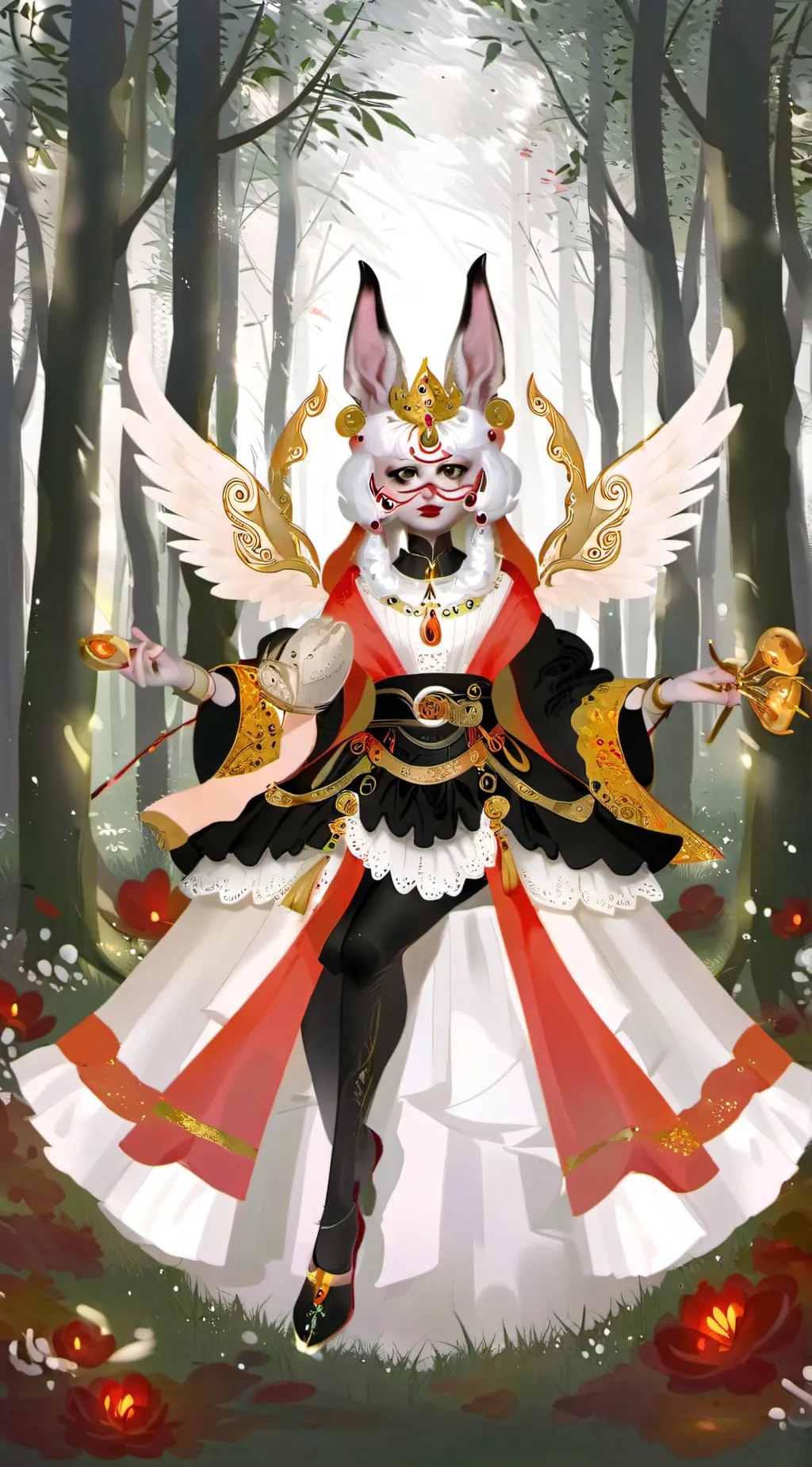 ai character: albino bat  background