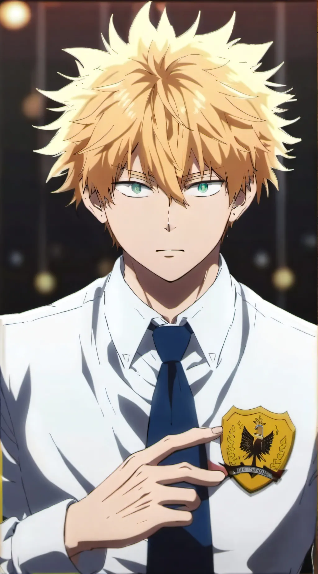 ai character: Katsuki Bakugo  background