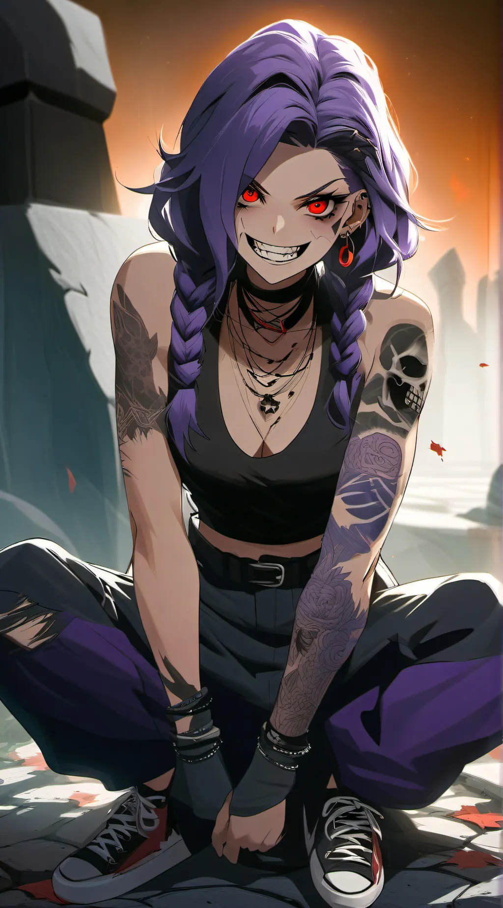 ai character: Ashley  background