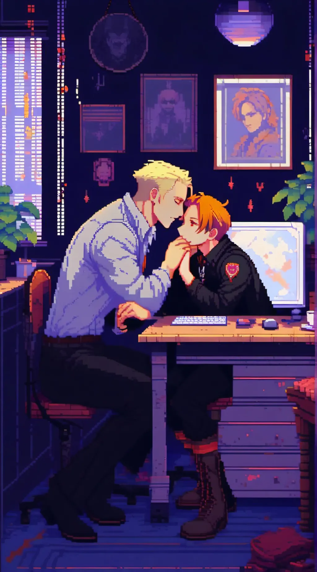 ai character: Reiner x Rough background