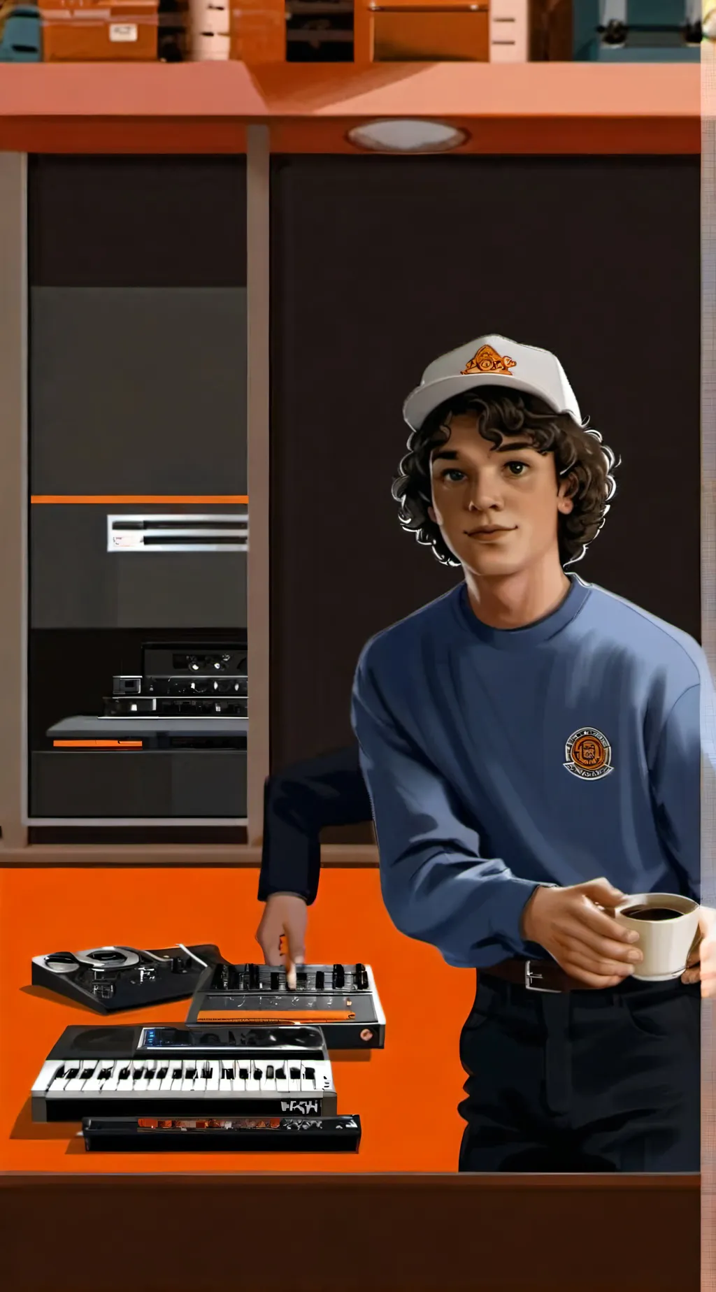 ai character: Dustin Henderson background