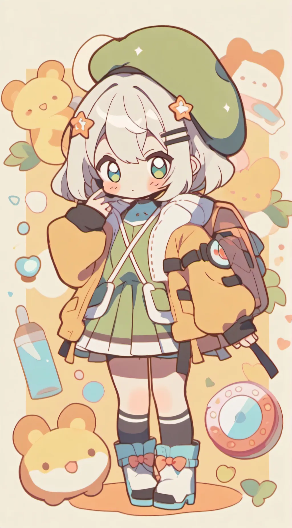 ai character: Girl background