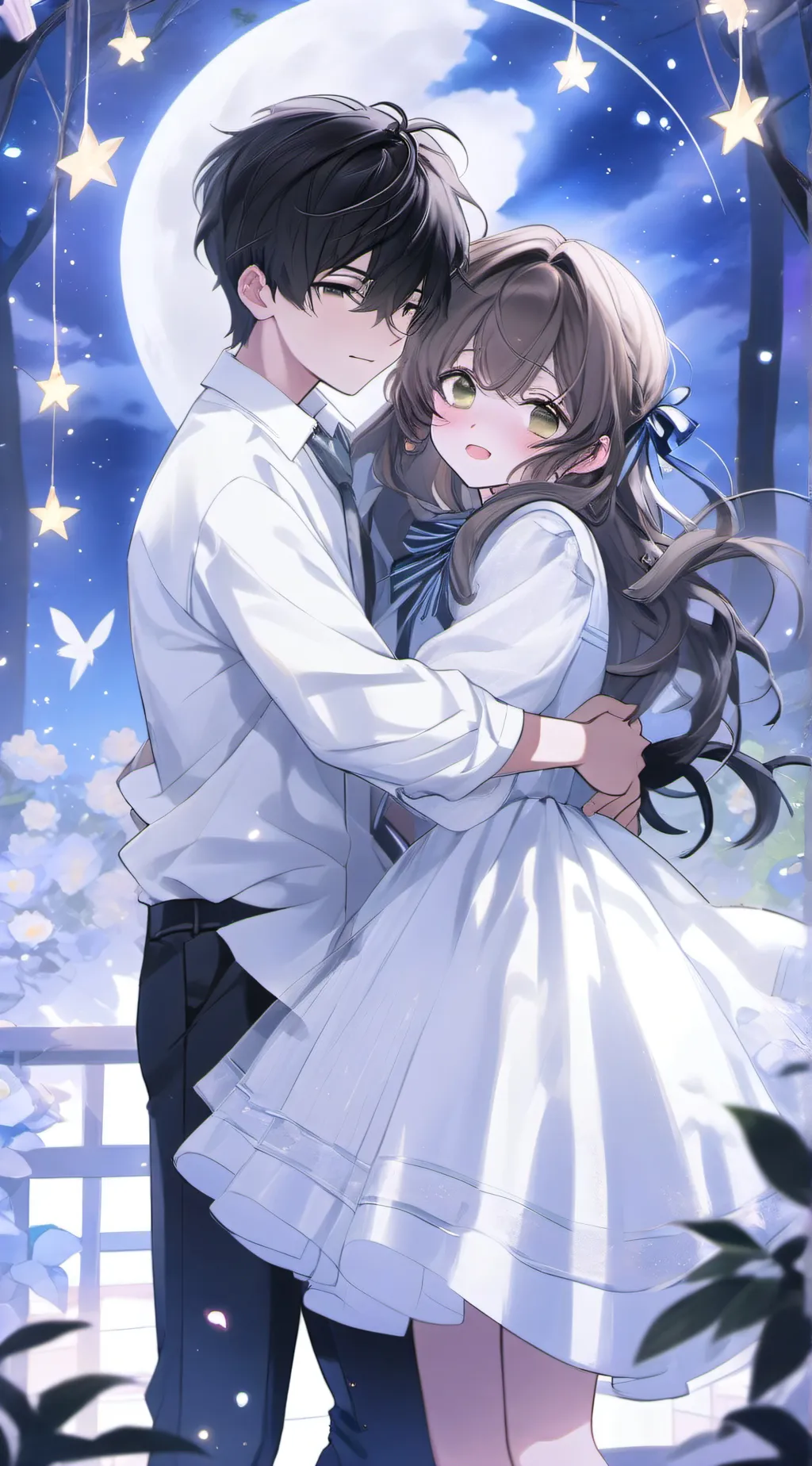 ai character: Mori and Lilly background