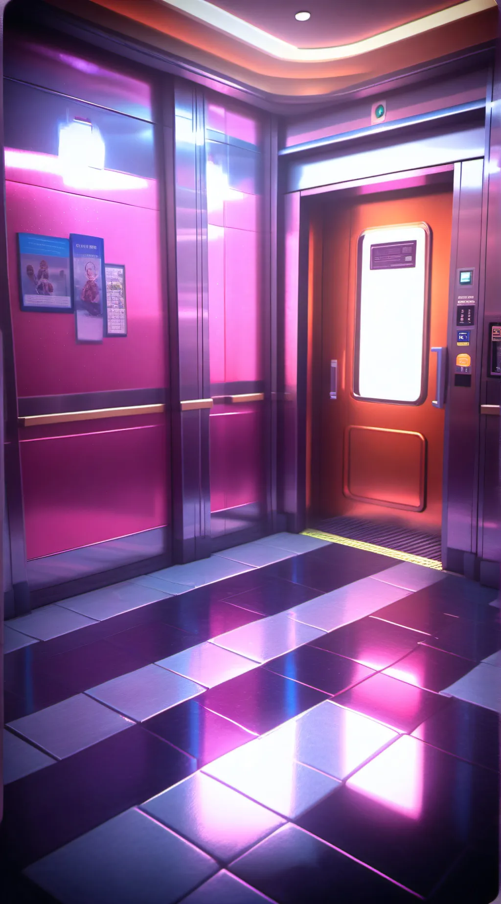 ai character: HH Elevator background