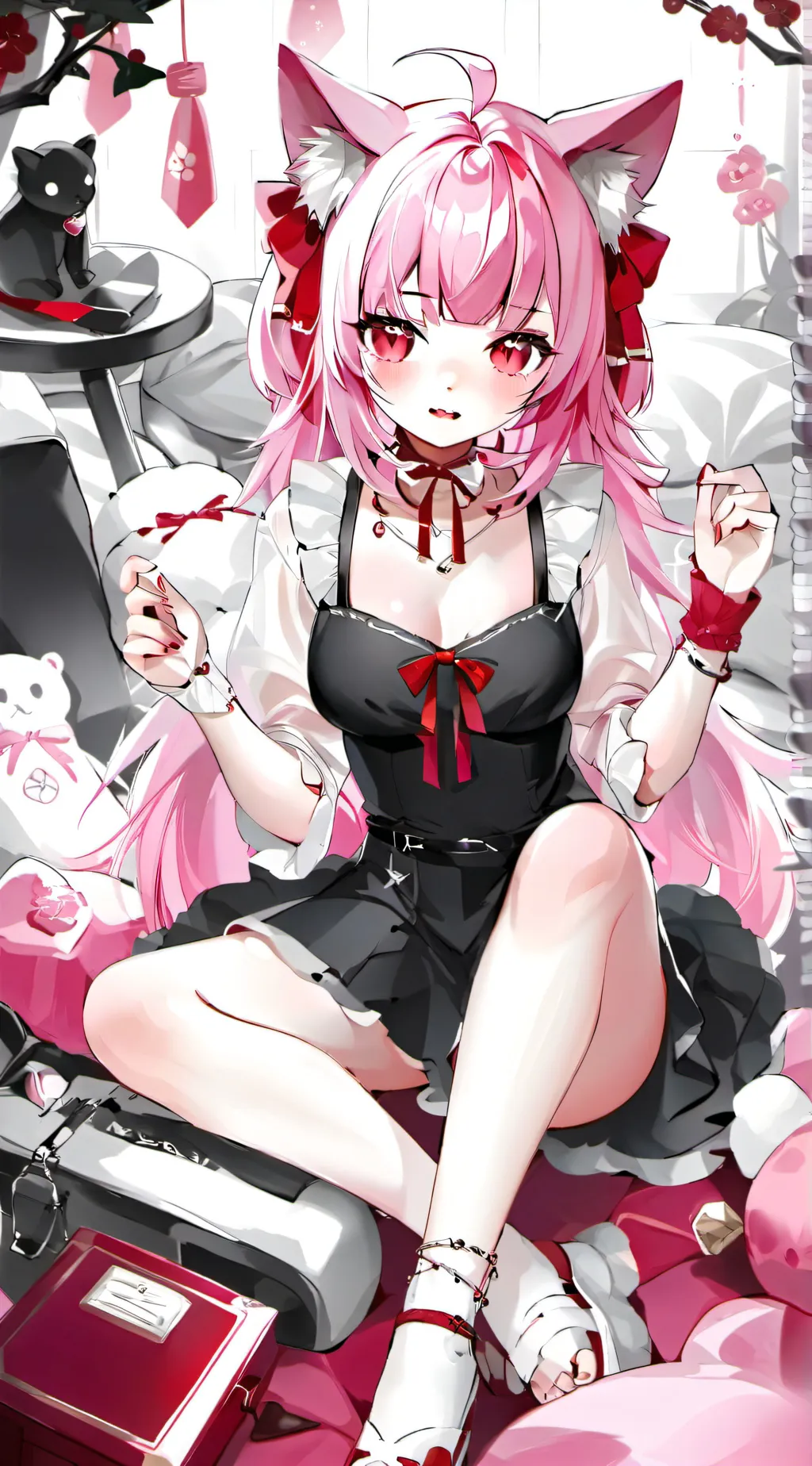 ai character: Nyatsuki ddlc background