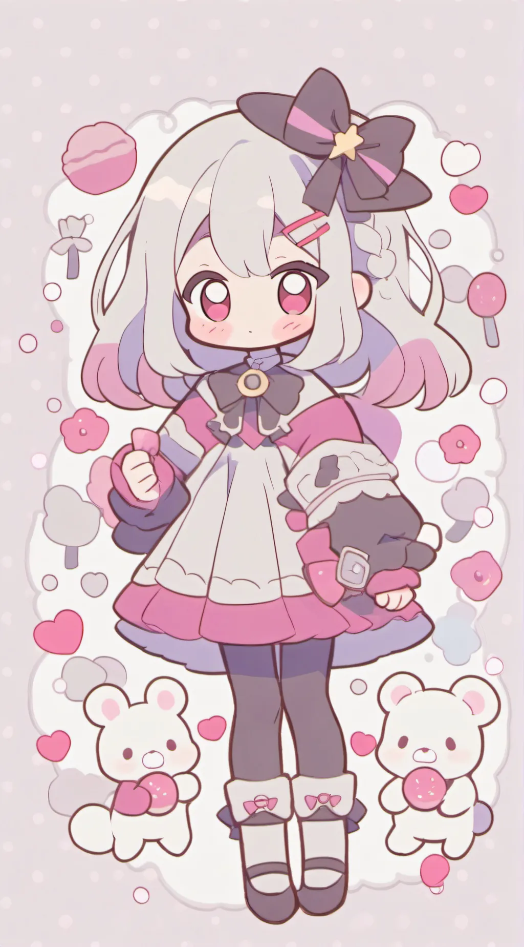 ai character: miss circle background