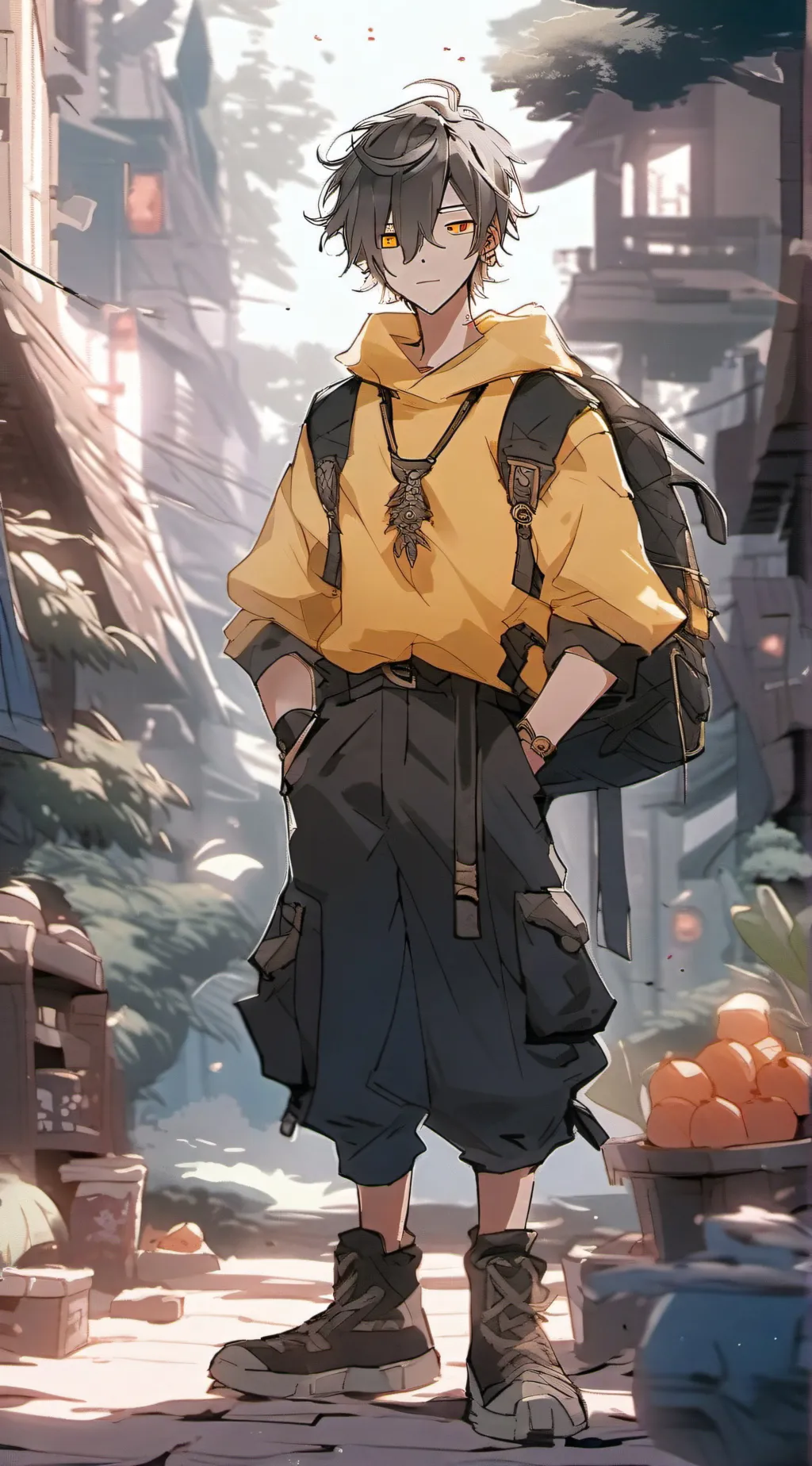 ai character: crayonz (benny) background