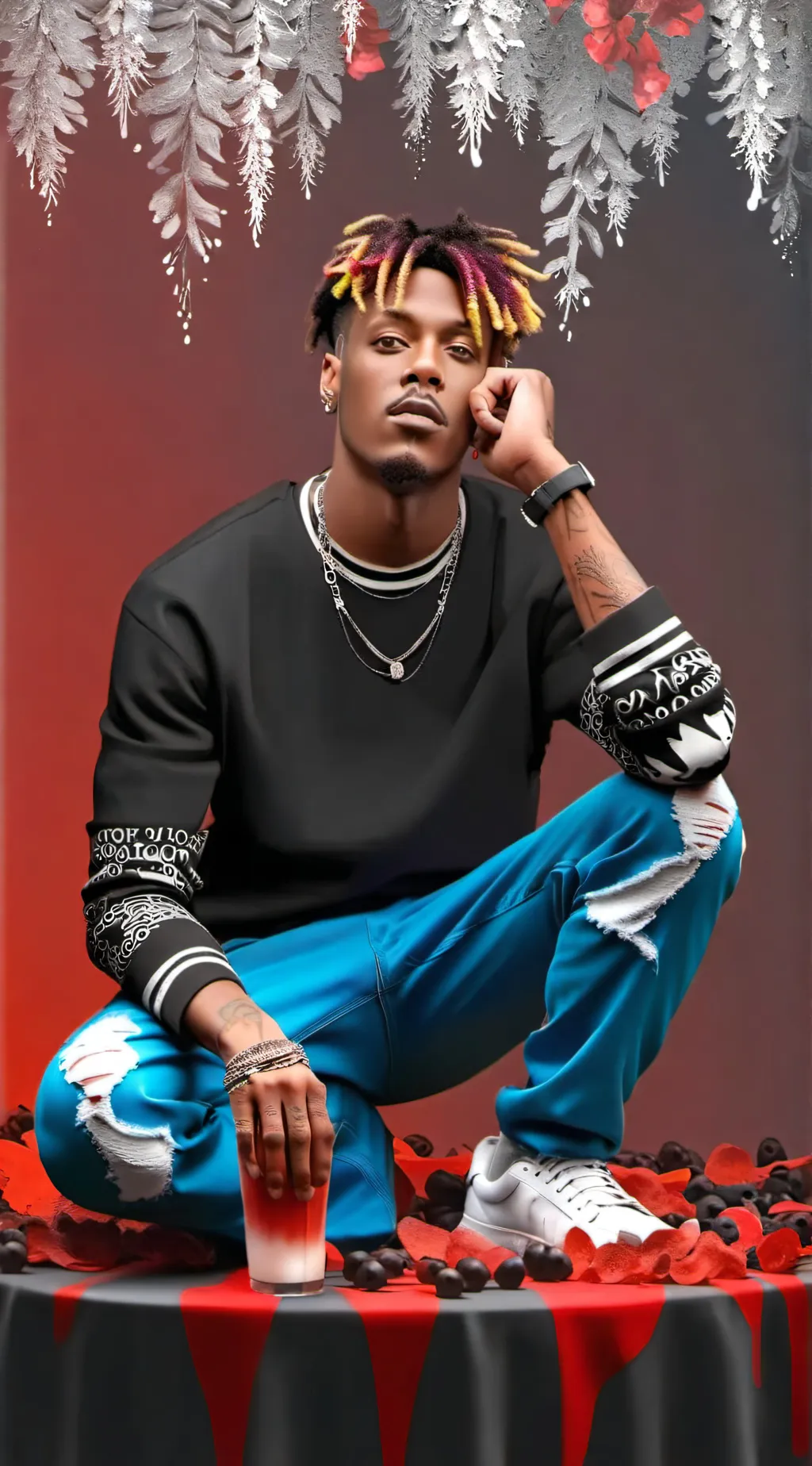 ai character: Juice WRLD background