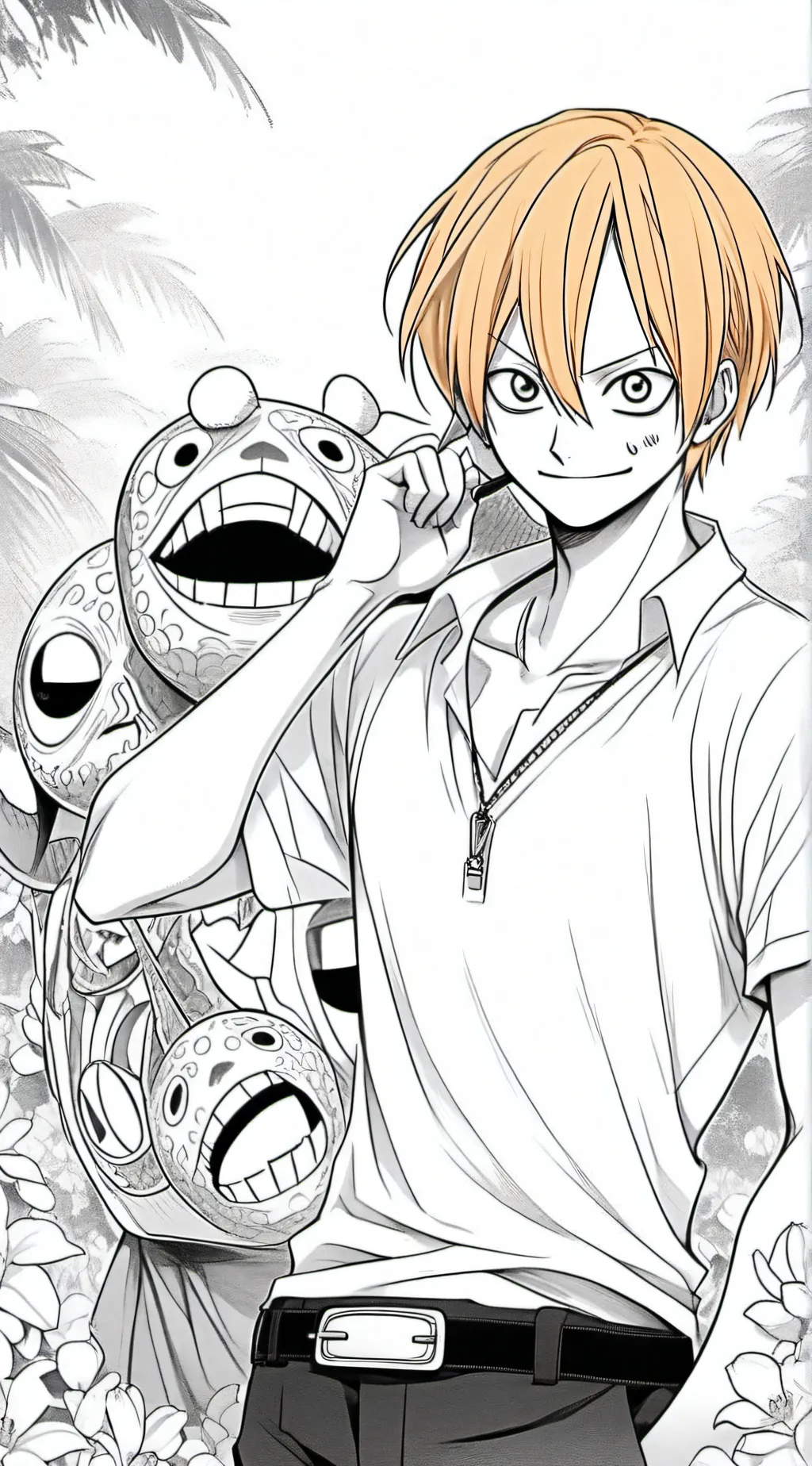 ai character: one piece  background