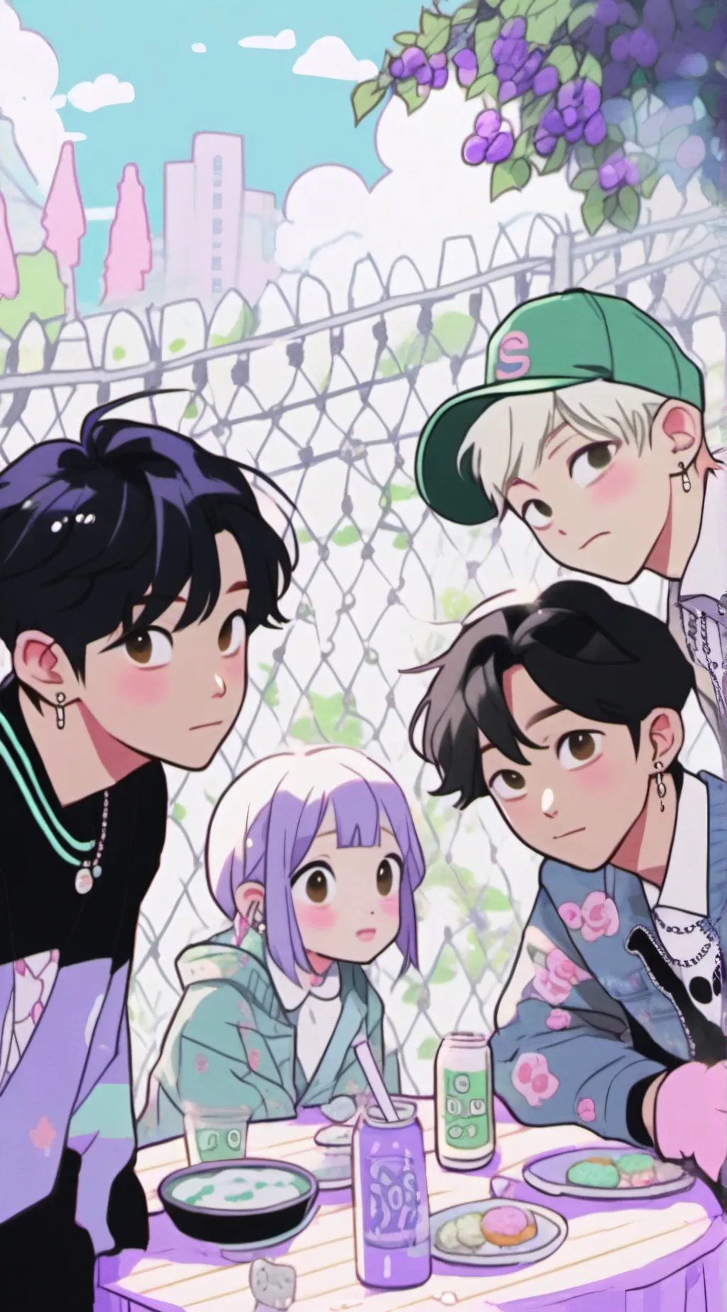 ai character: Stray kids baby background