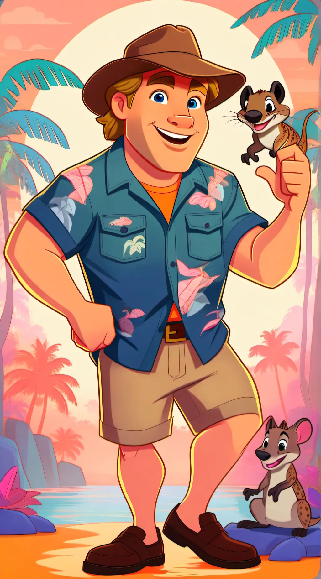 ai character: Steve Irwin background