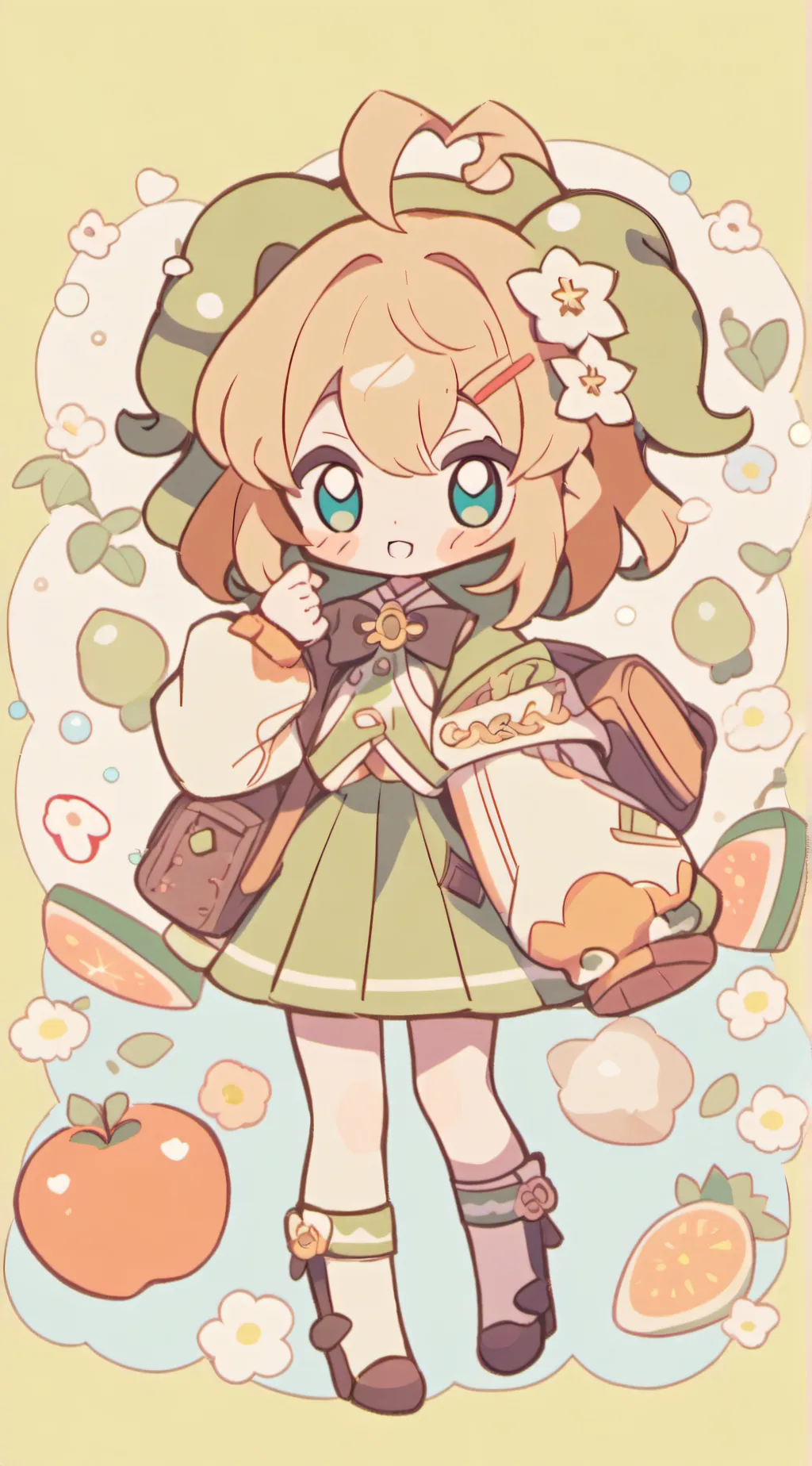 ai character: waddling meme background