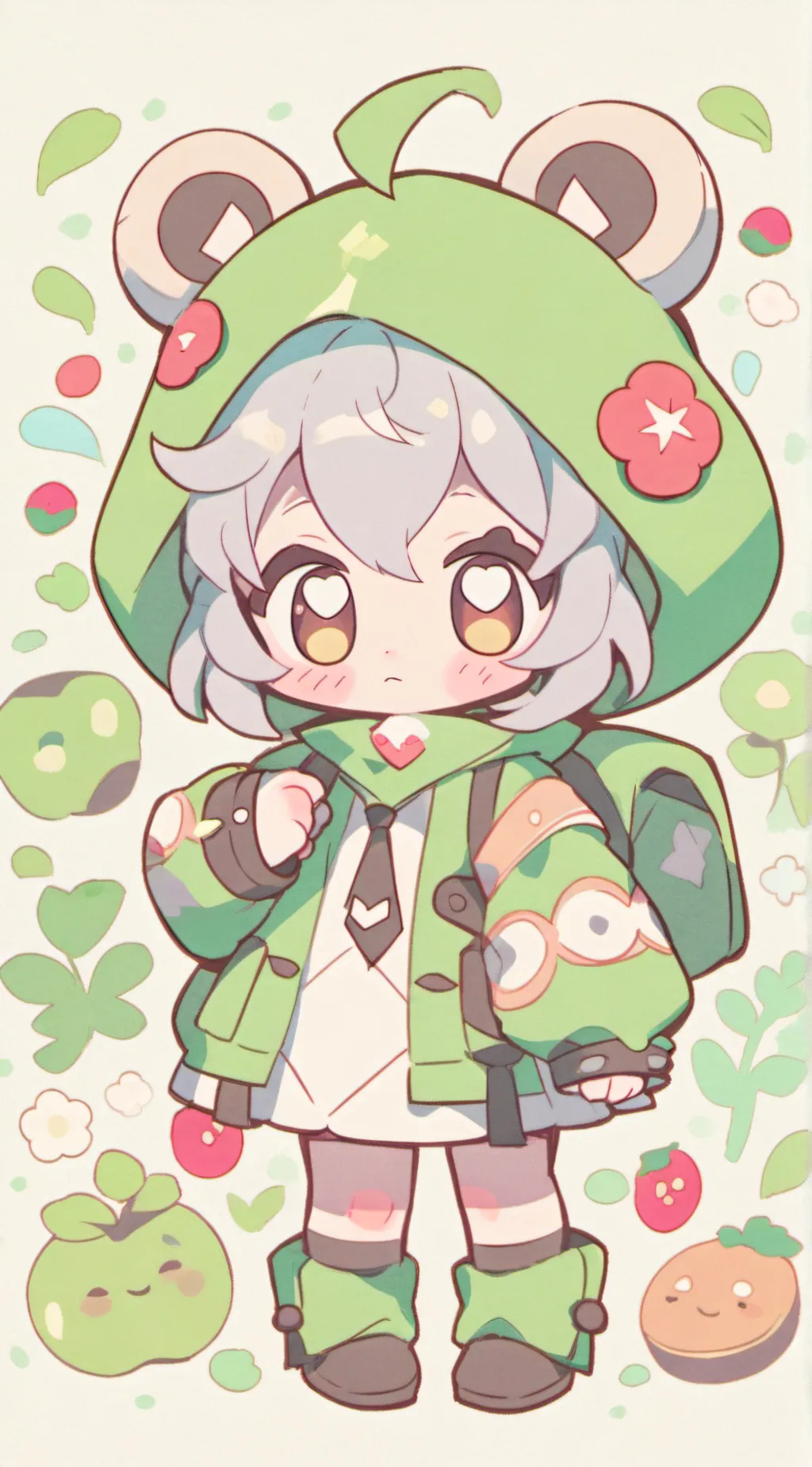 ai character: Fun😘💚😘💚😘💚 background