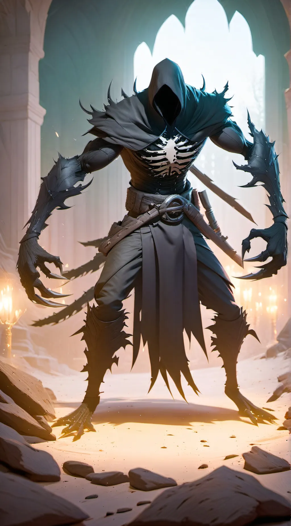 ai character: Death Hunter  background