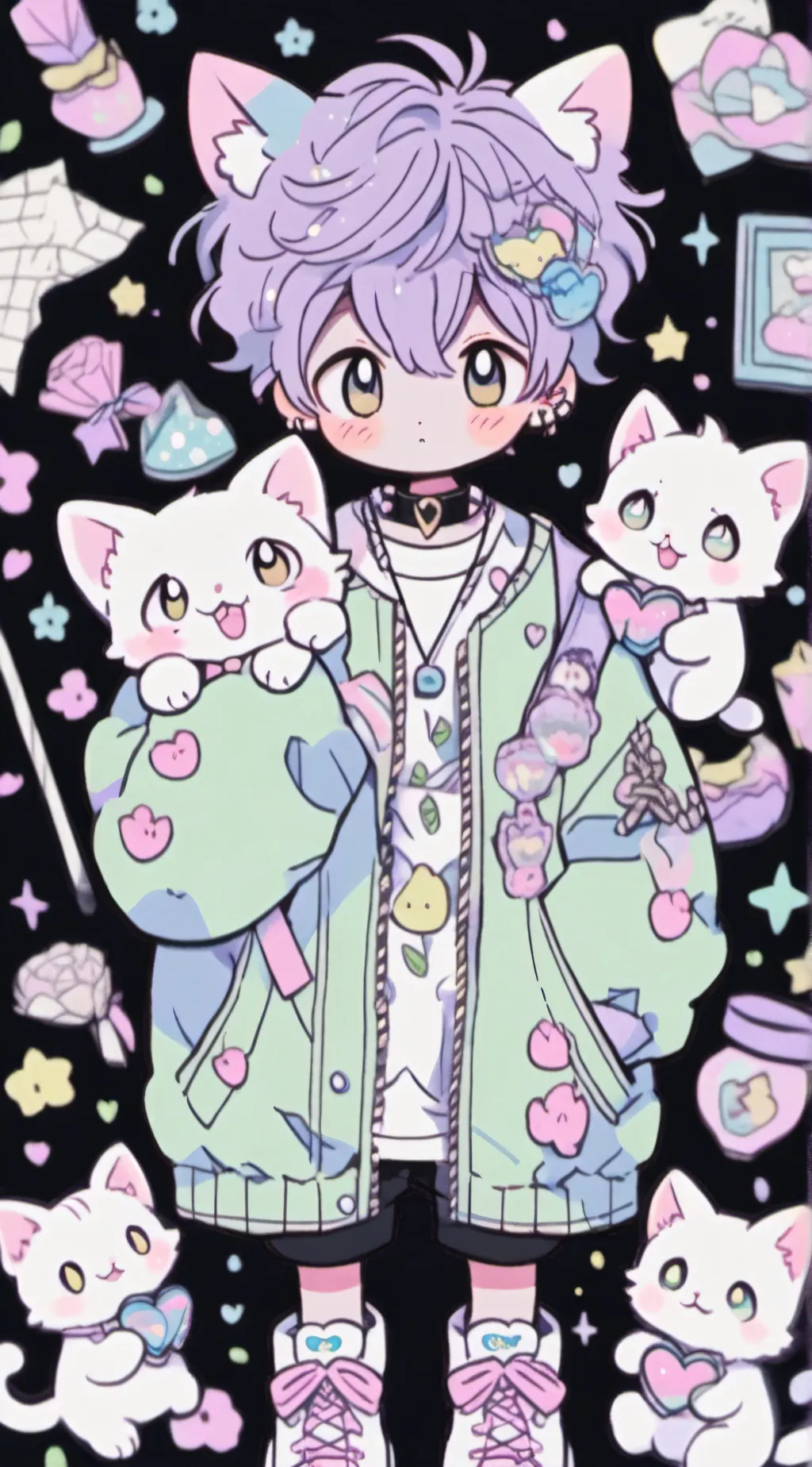 ai character: cat nap background