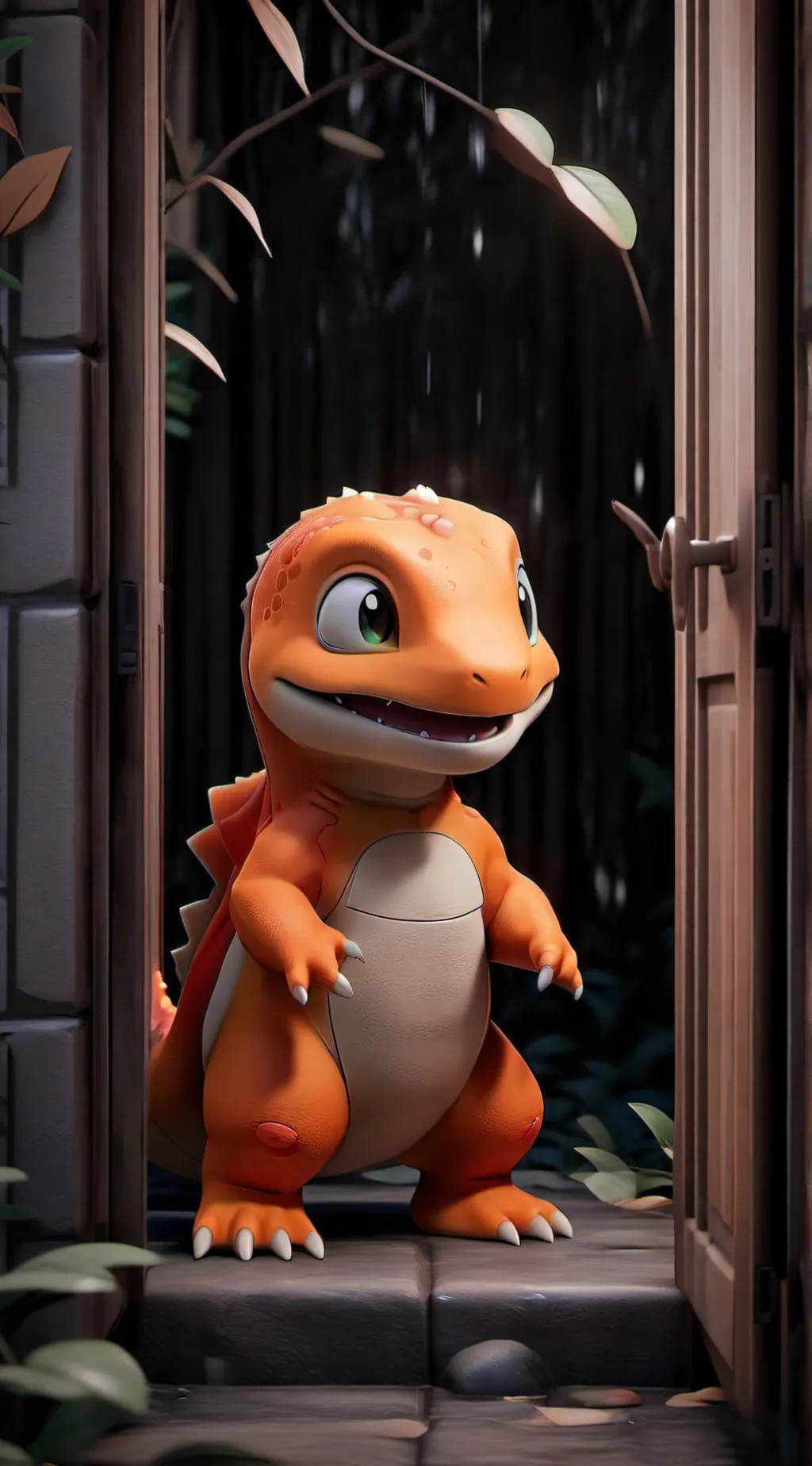 ai character: Charmander background