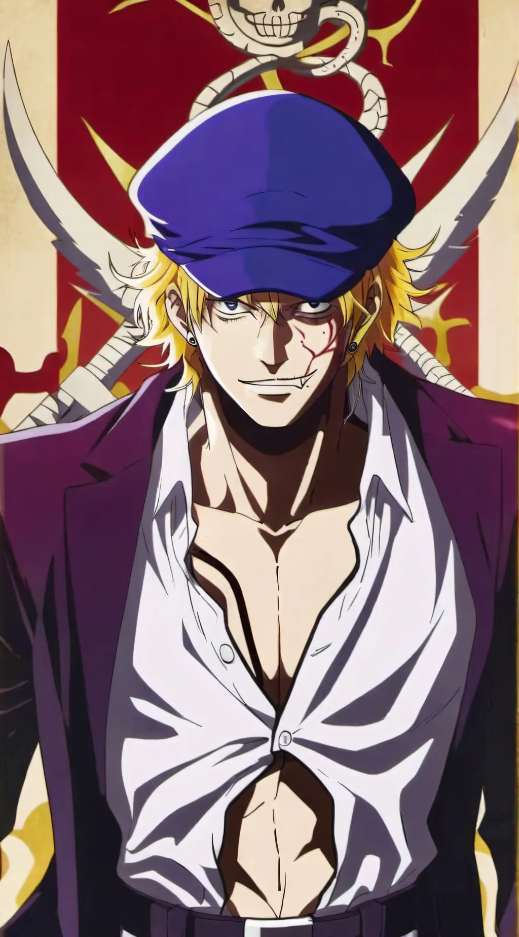 ai character: Corazone and Law background