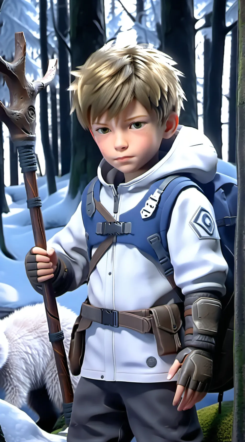 ai character: Glacier background