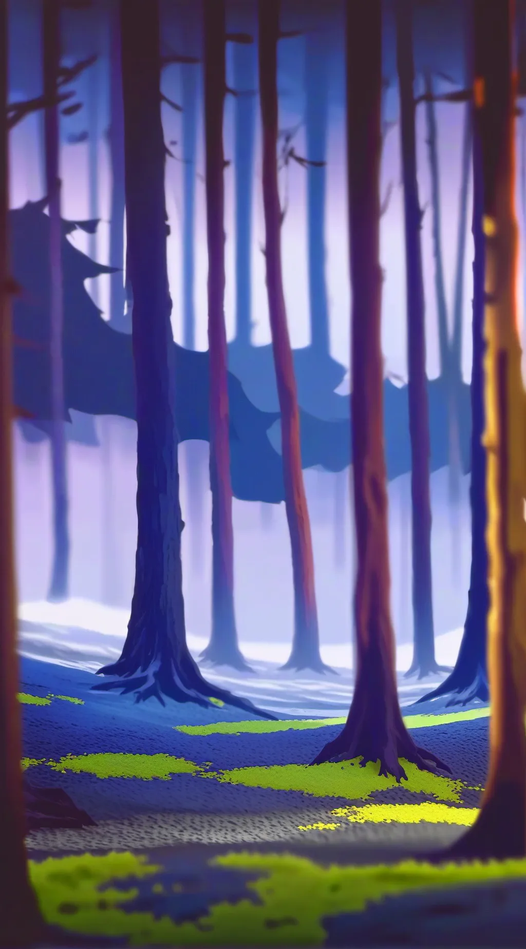 ai character: forest background