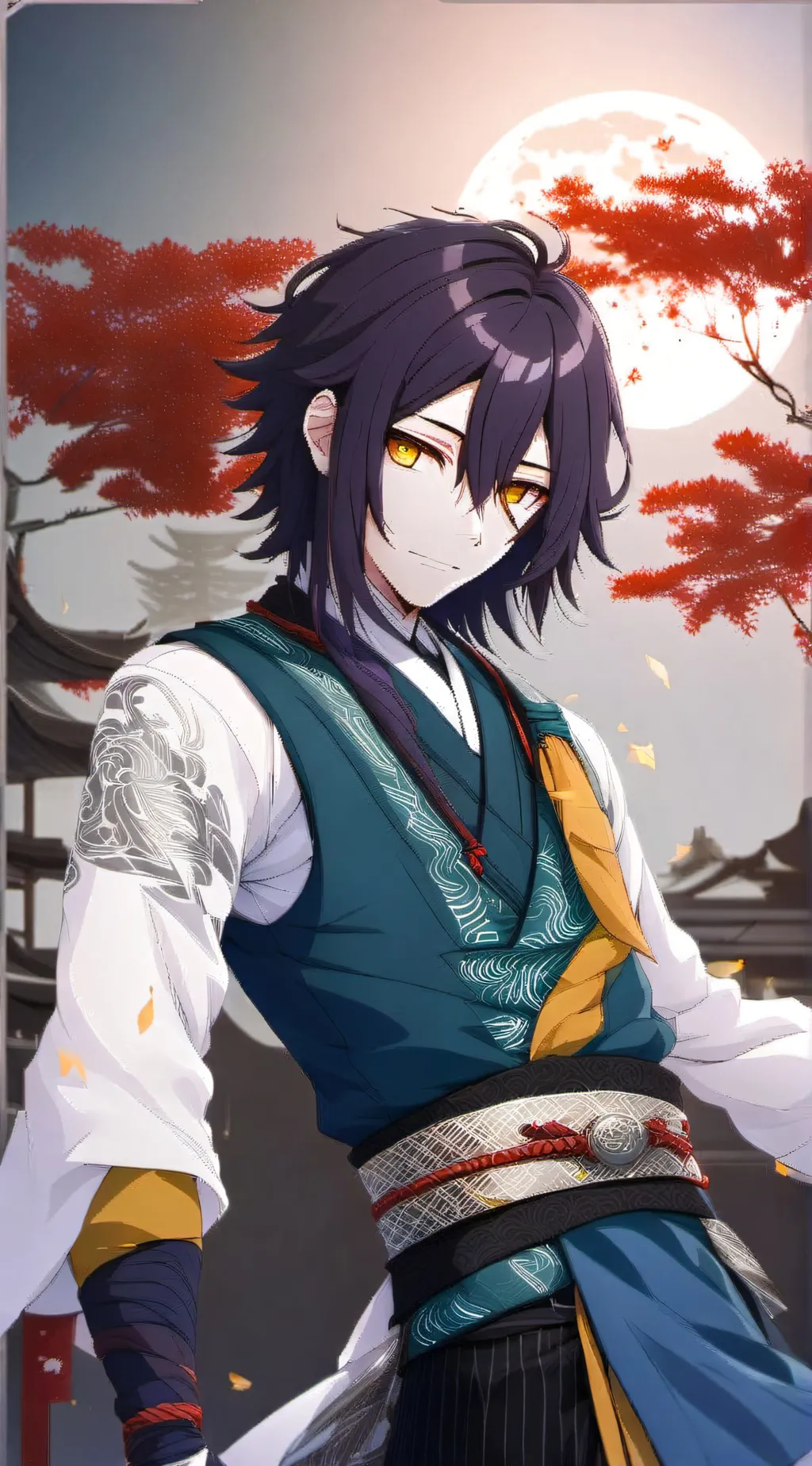 ai character: 🐍Obanai🐍 🐍Iguro🐍 background