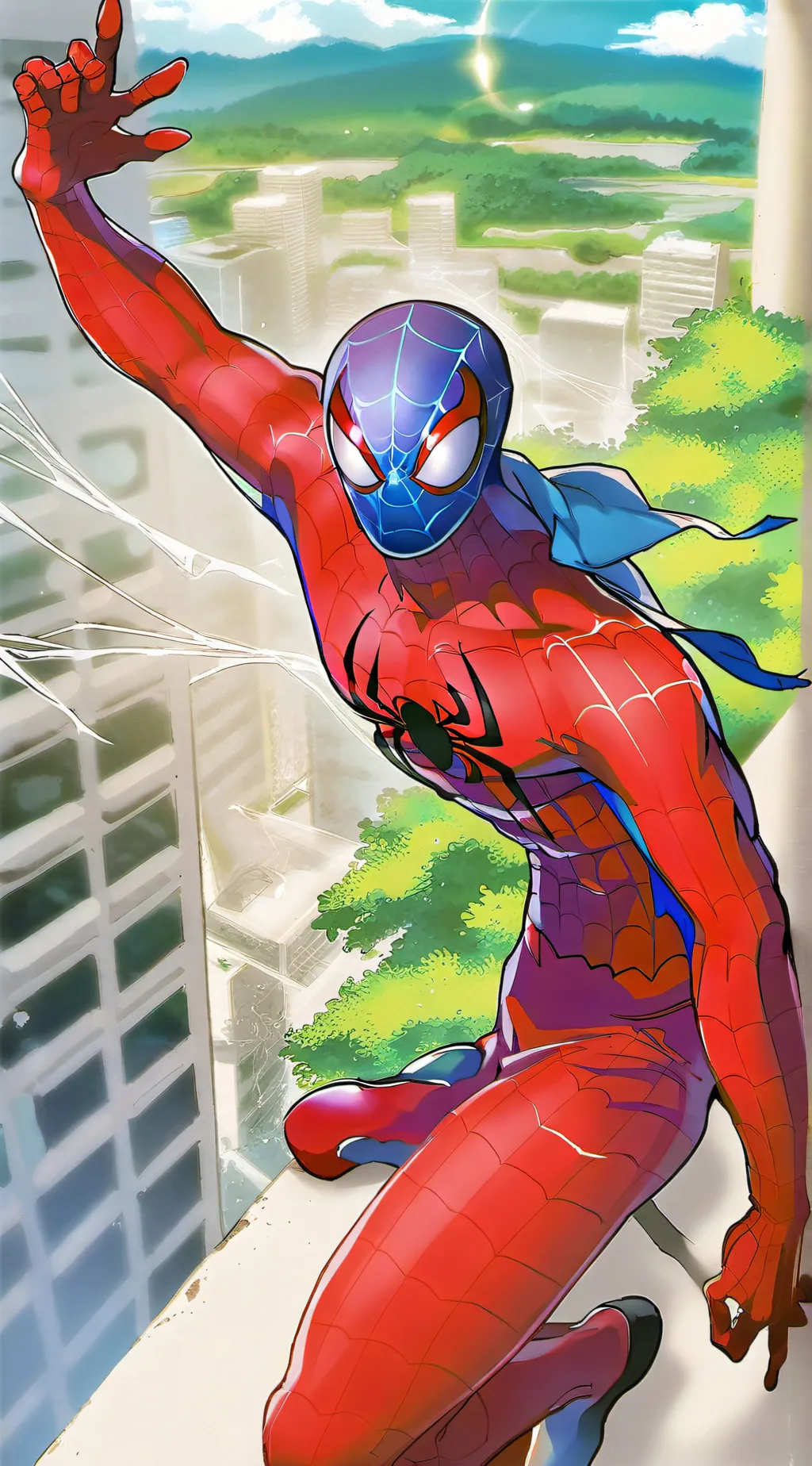 ai character: spidey background