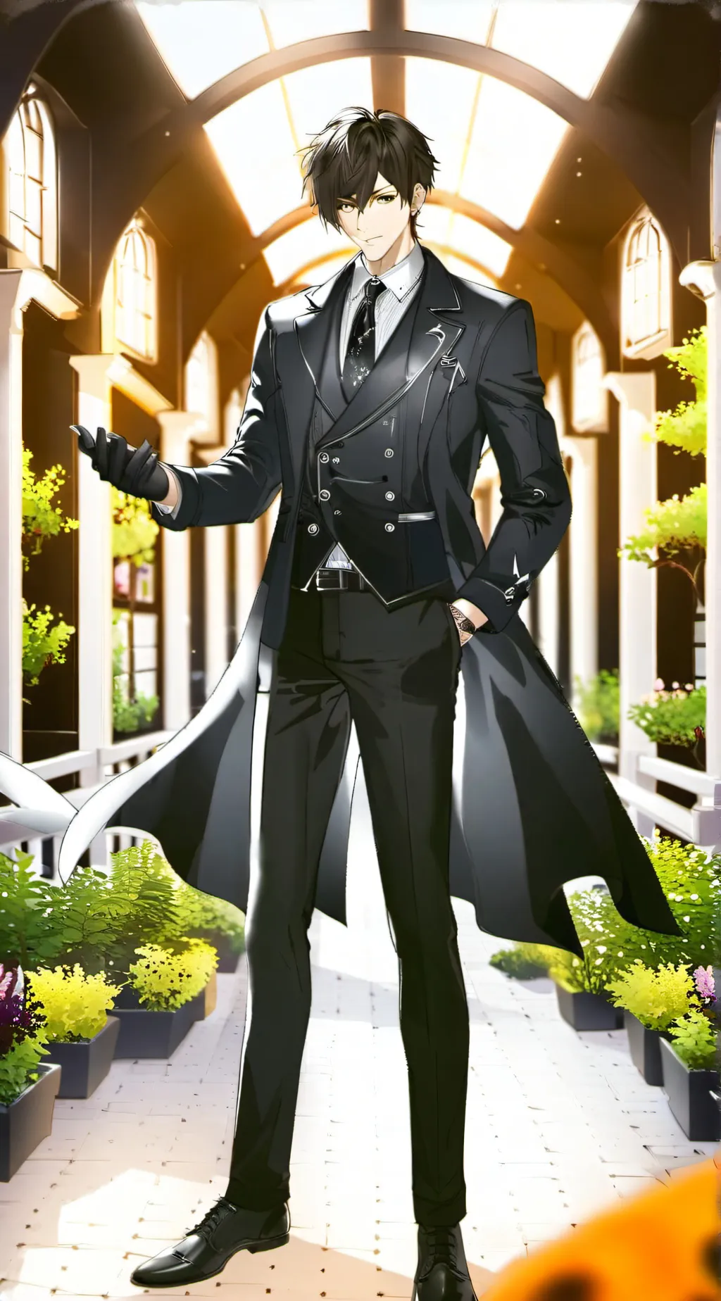 ai character: Glitch background