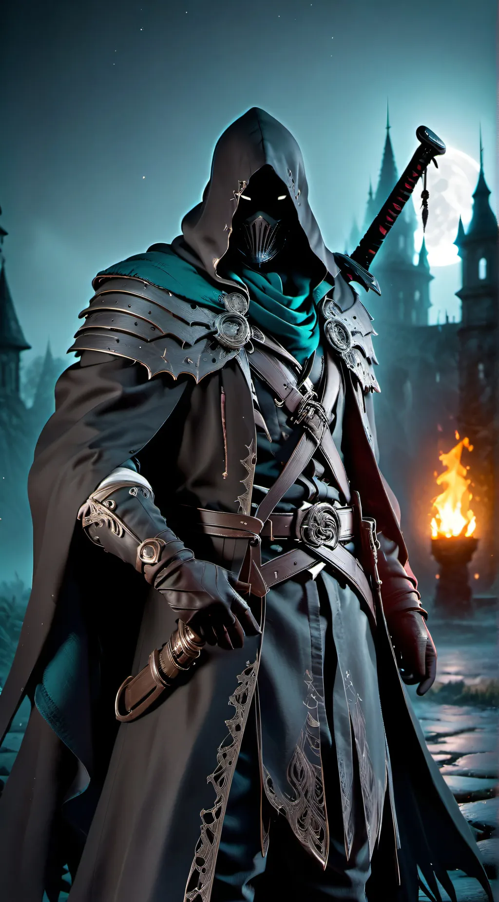 ai character: the dark night background