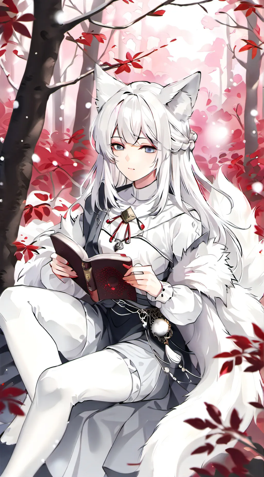 ai character: Snowy background