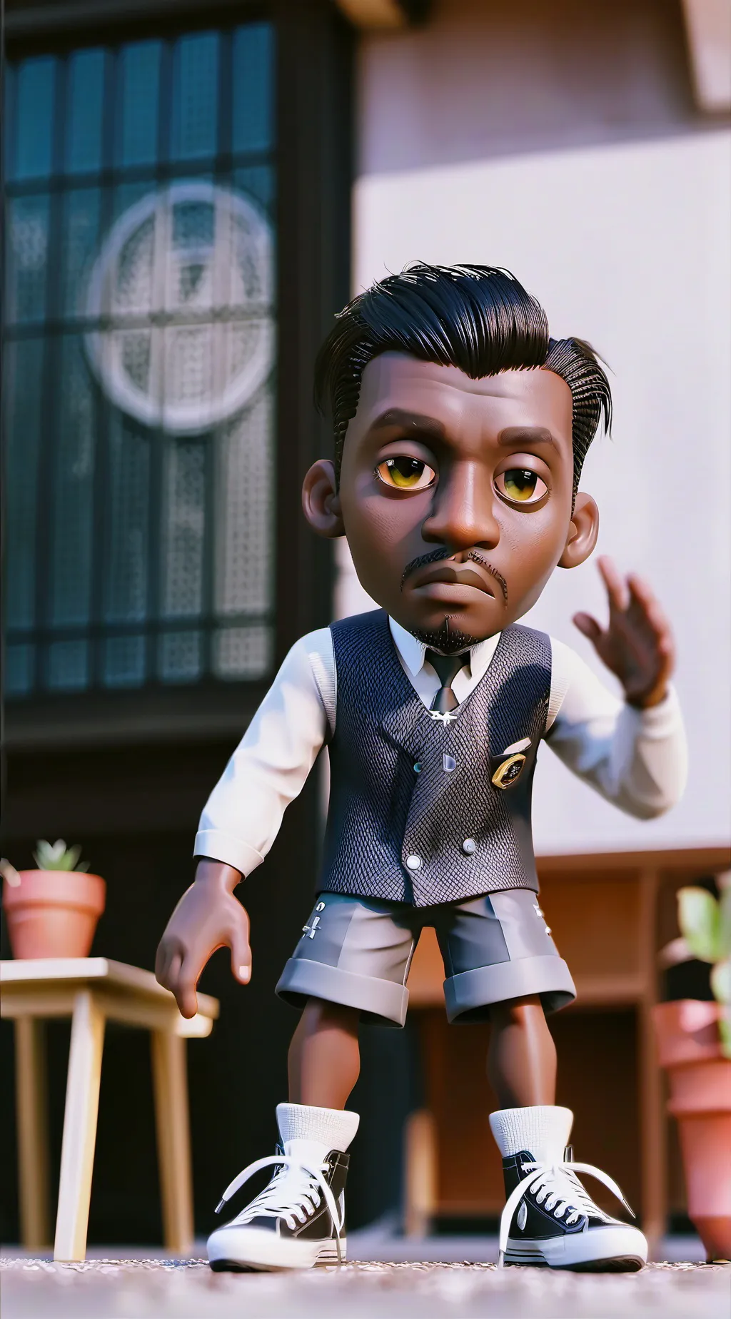 ai character: stupid man background