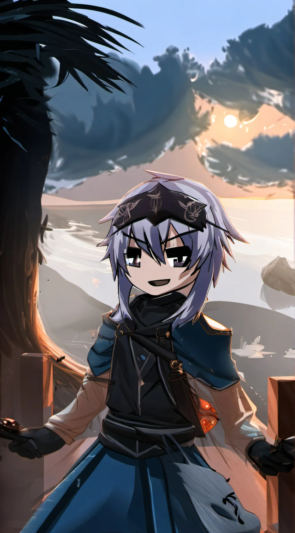 ai character: demon slayer  background