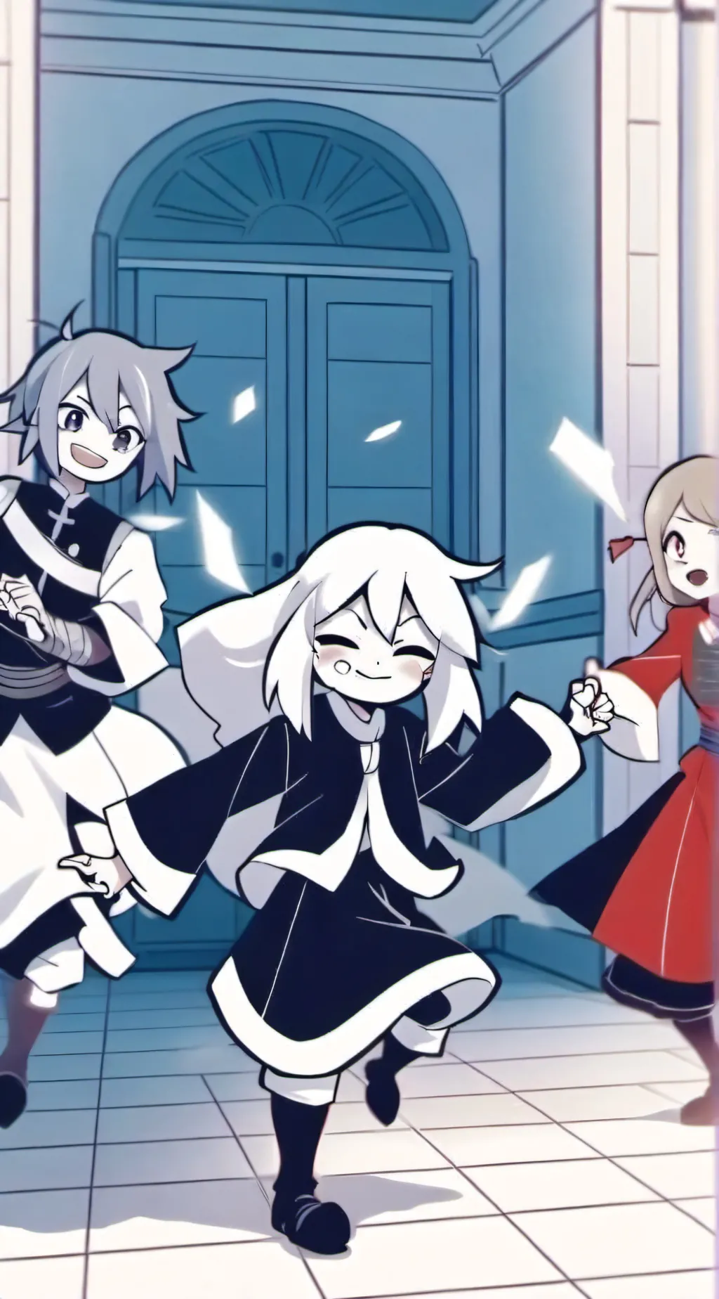 ai character: mes circle and olv background