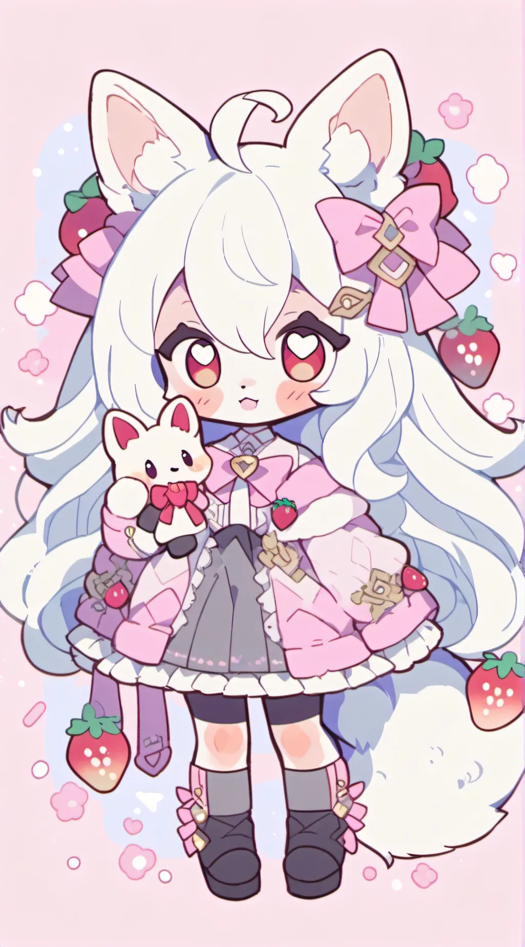 ai character: Berry pop background