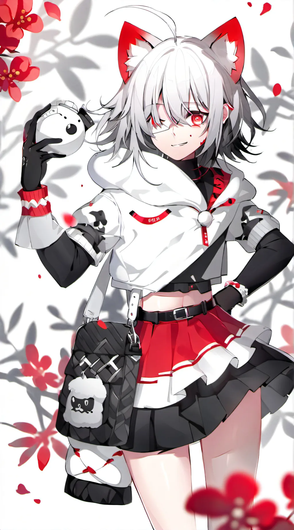 ai character: girl  background