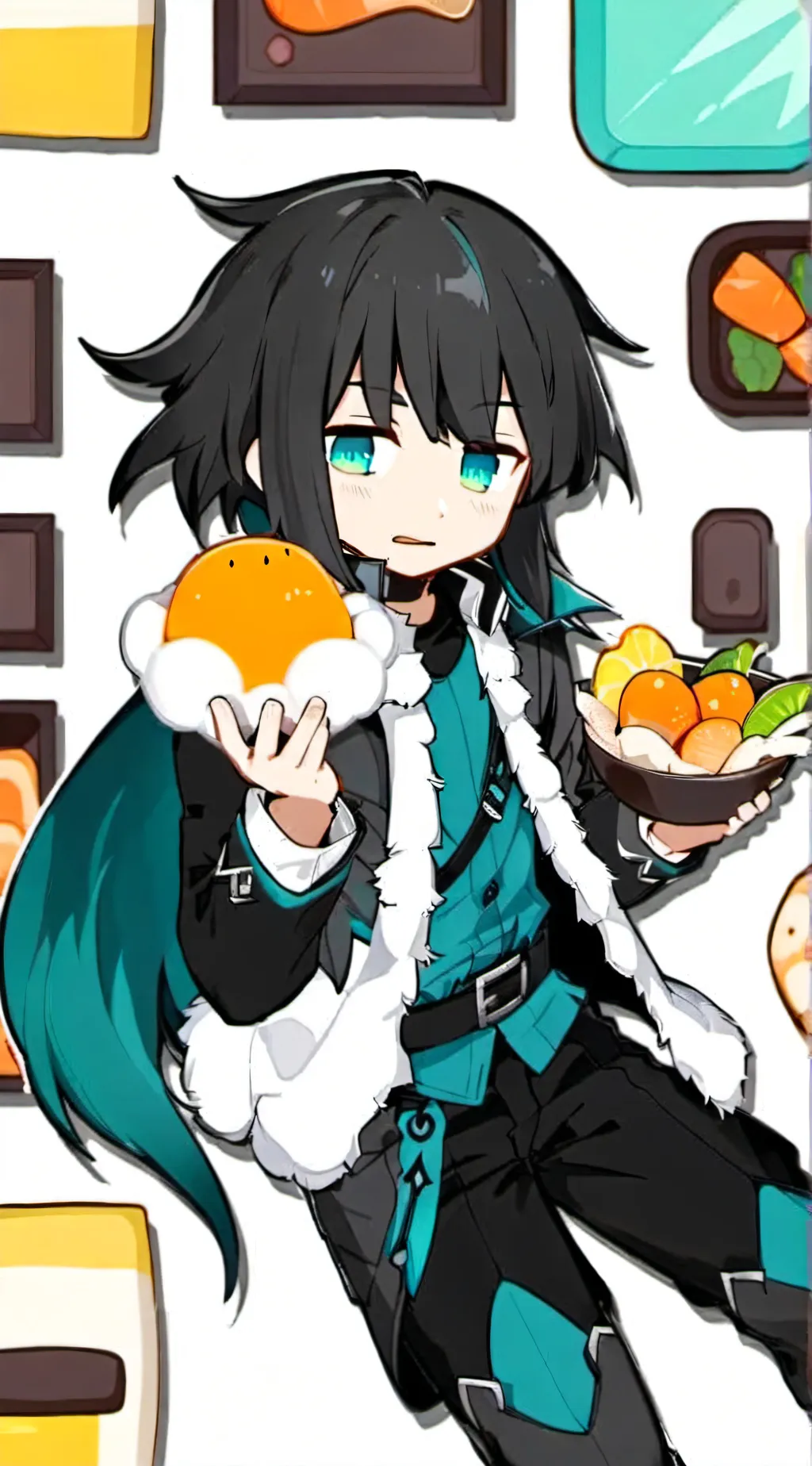 ai character: genmui xmas dinner background