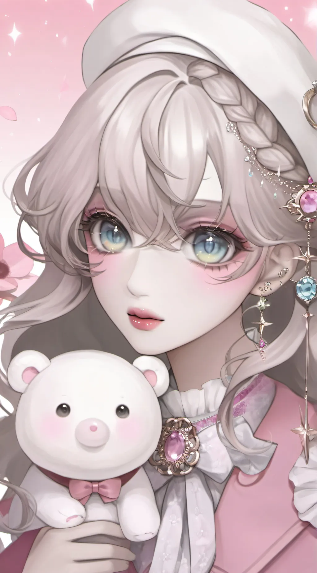 ai character: one block  background