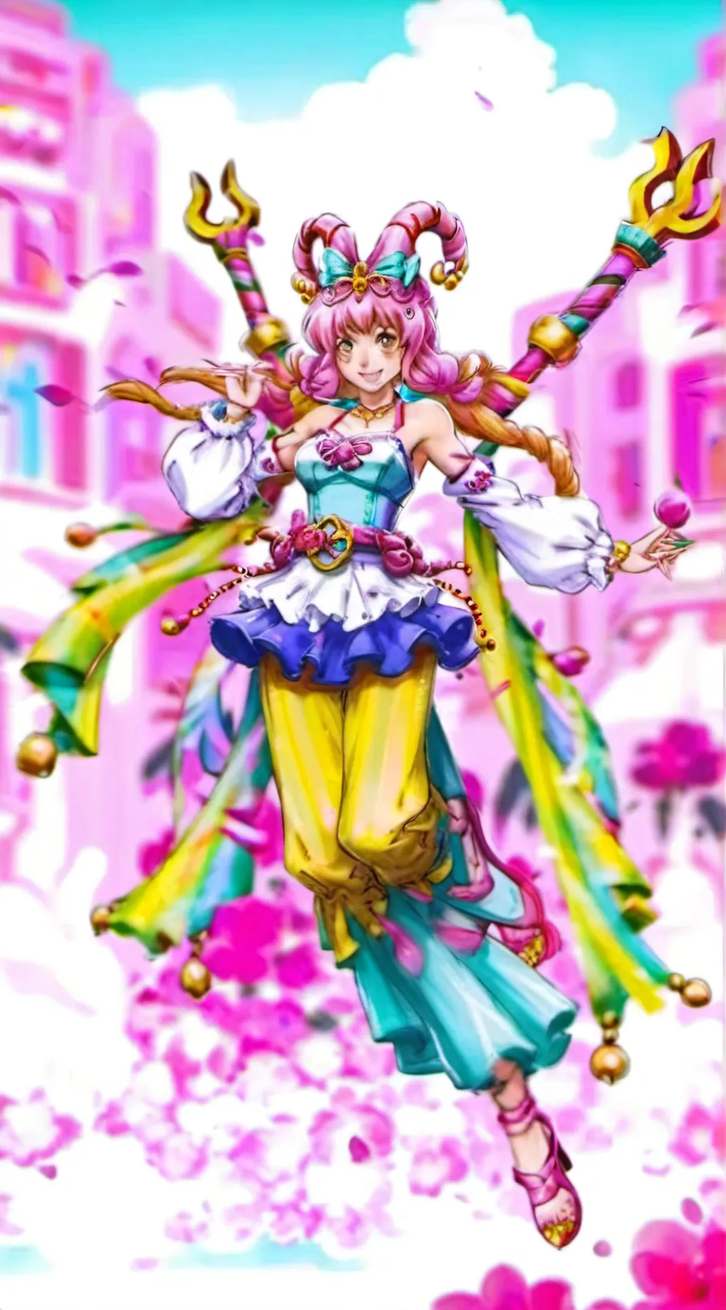ai character: Glitter force  background