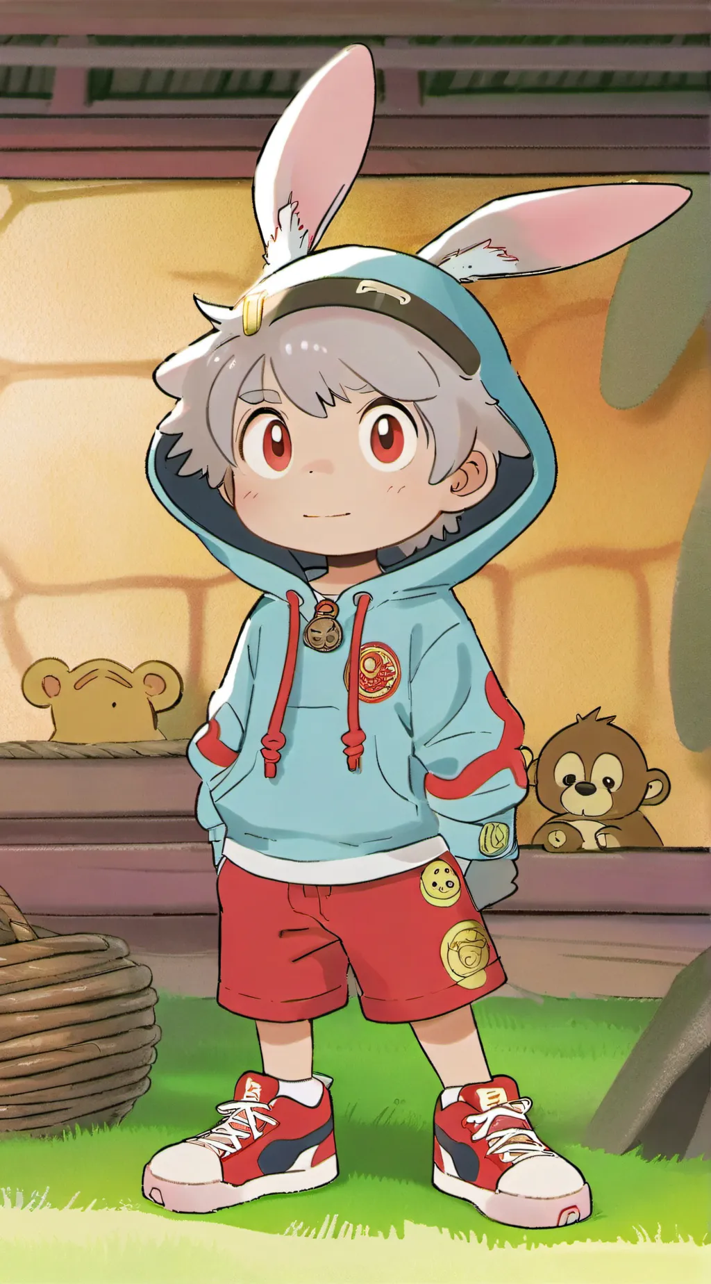 ai character: Shorts Wars Court! background